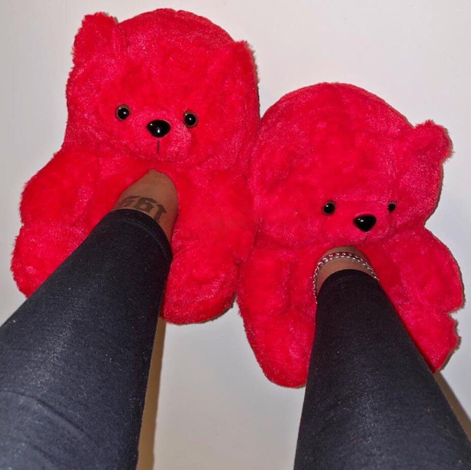 Cozy Women's Teddy Bear Slippers - Soft Plush House Shoes for Indoor Comfort & Warmth - Perfect Gift for Her, Christmas, Valentine's Day & Relaxing at Home