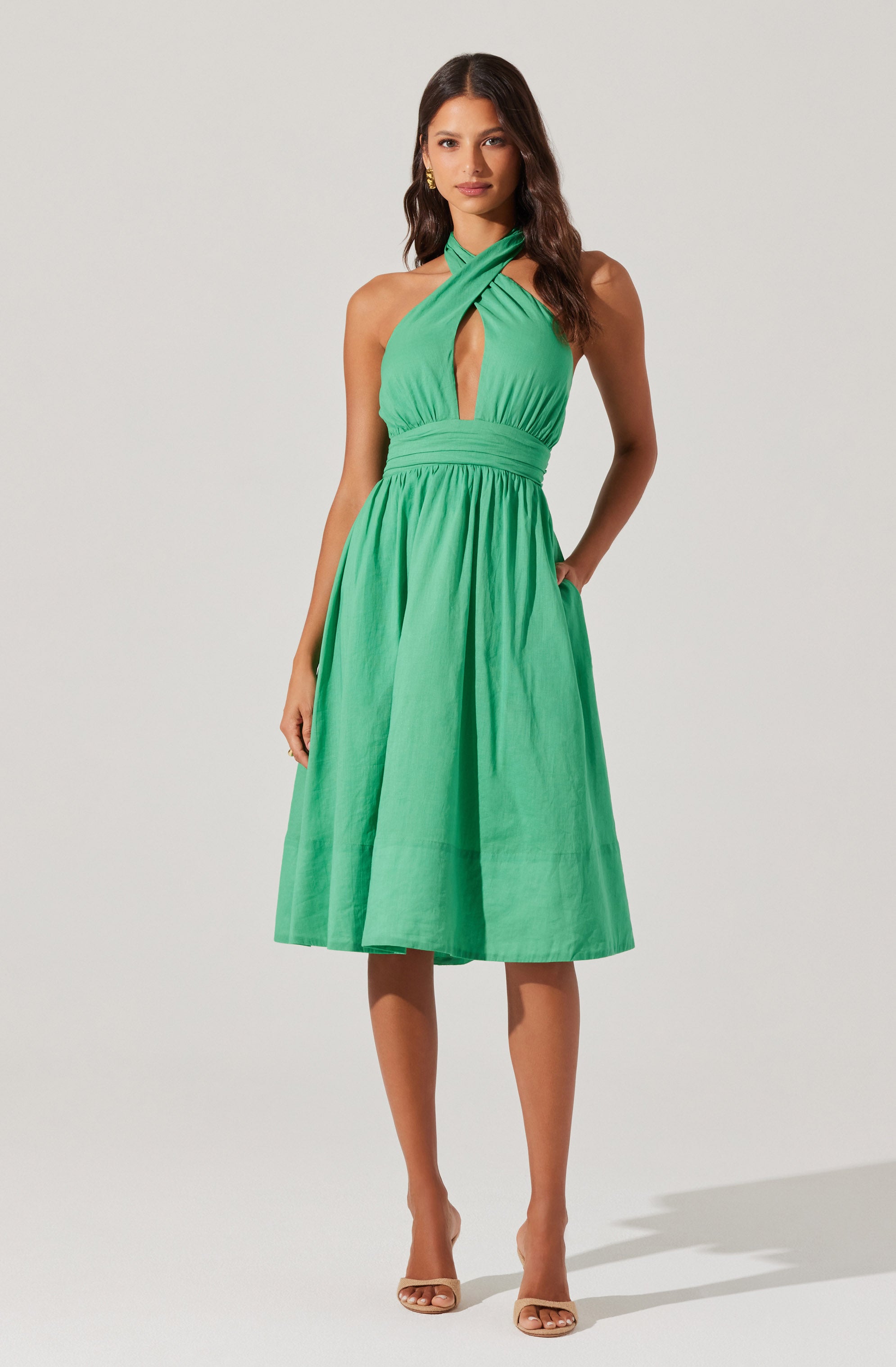 Kalia Crossover Halter Mini Dress - Sexy Summer Dress for Women, Beach Party & Night Out Outfits