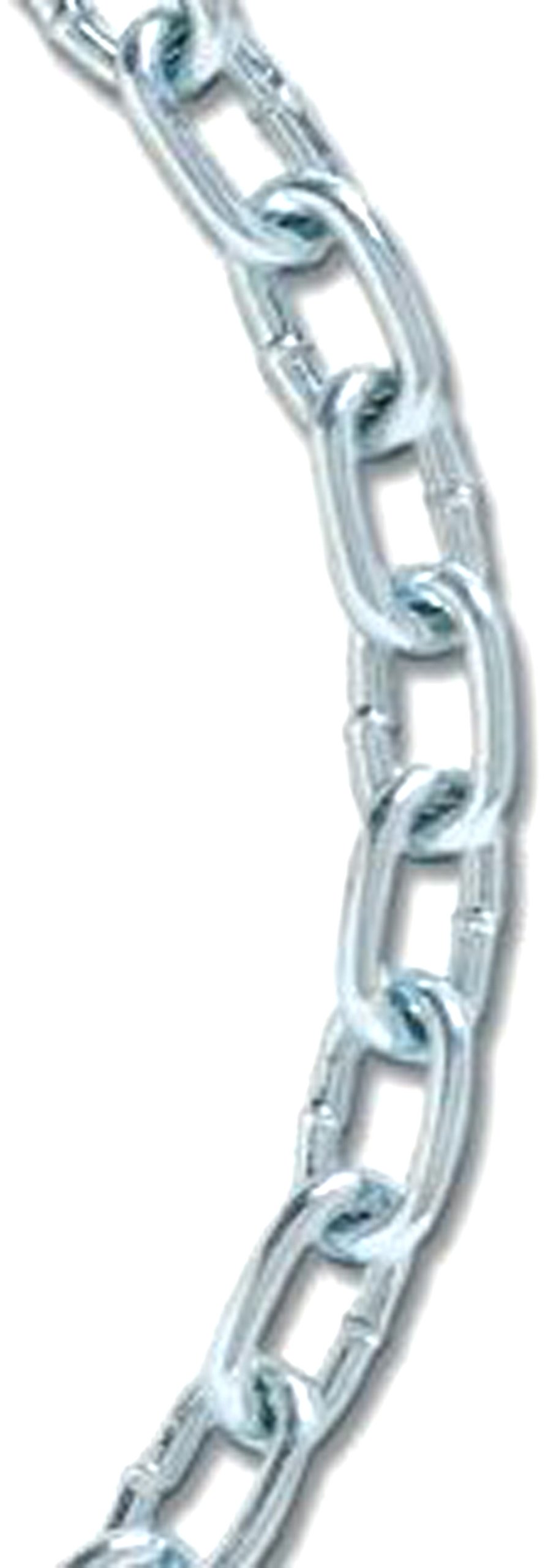 No.2 Machine Straight Chain 125-Feet Zinc Plated - Heavy Duty Industrial Chains for Construction, Fencing & DIY Projects