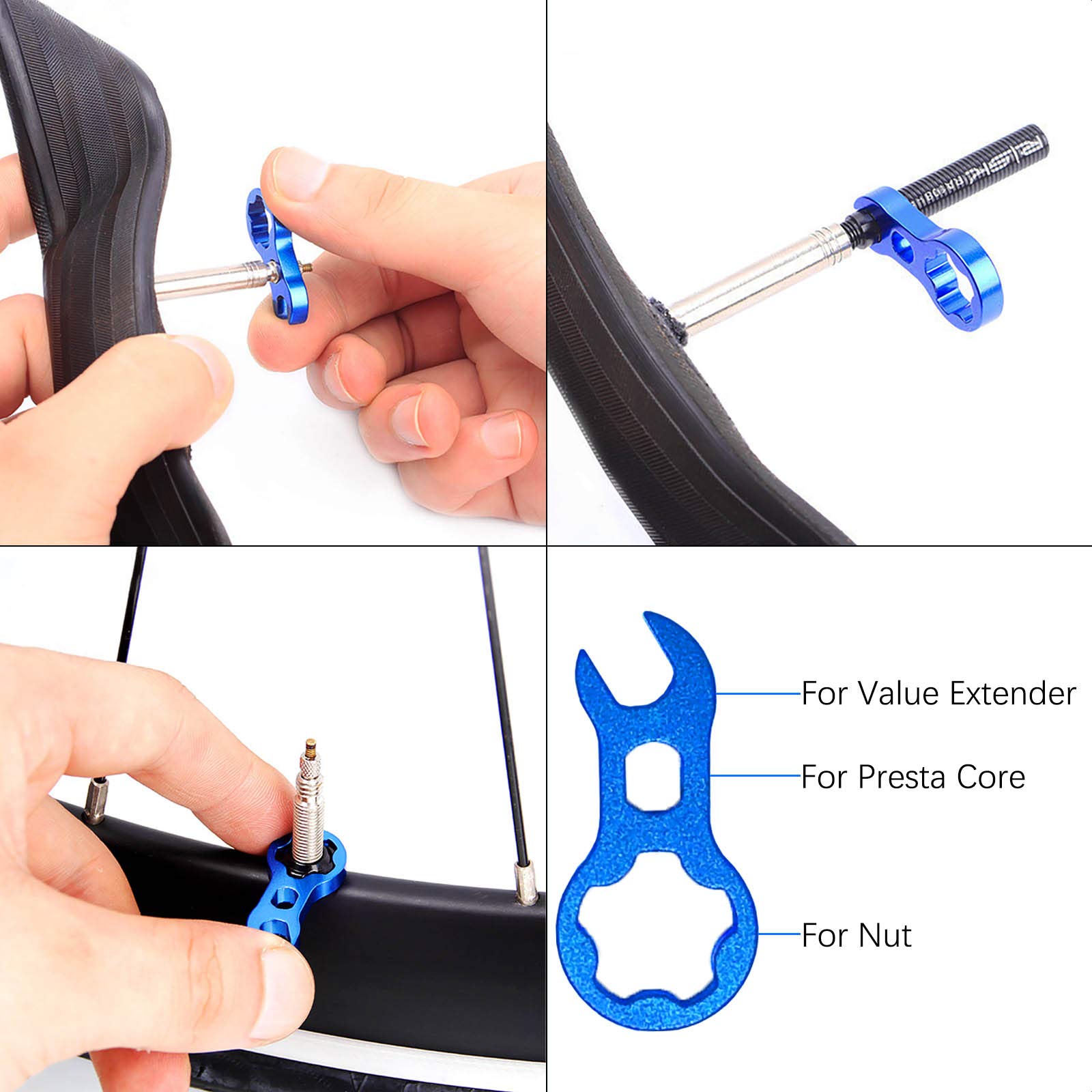 VANICE Bike Vacuum Tire Valve Nut - Presta Inner Tube Spool Wrench Tool for Mountain & Road Bicycles | Essential Cycling Accessories for Tire Maintenance & Repair