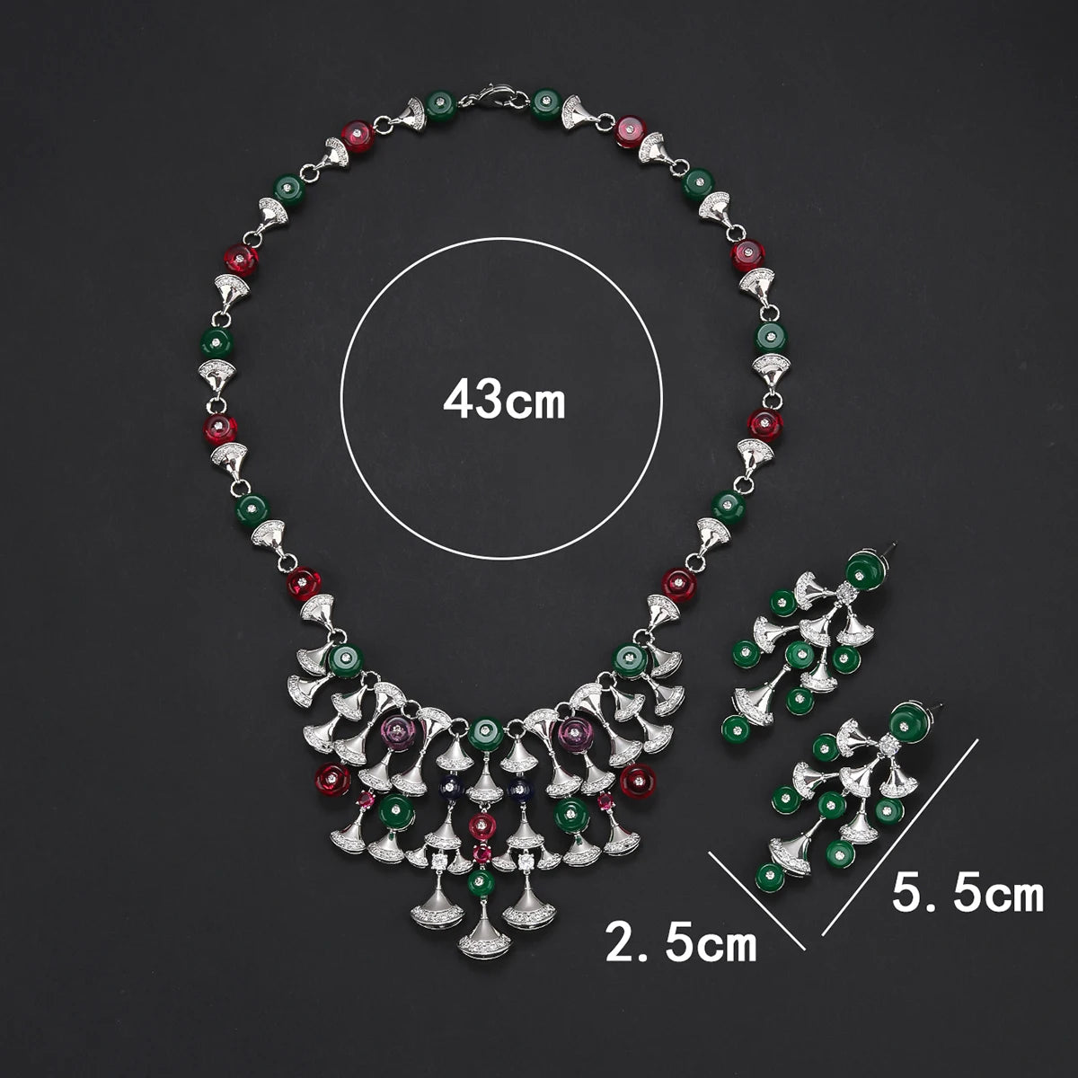 Elegant White Cubic Zirconia Necklace Set for Women - Wedding Jewelry, Party Accessories, Anniversary Gift - Perfect for Bridal, Evening Events & Special Occasions