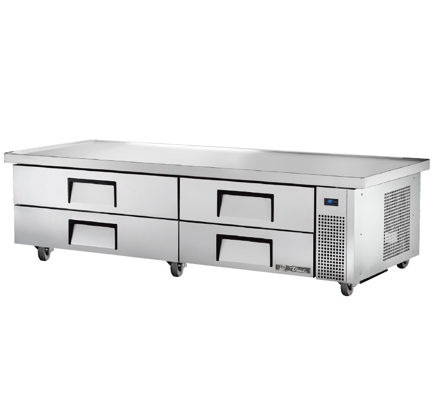 True 86 Refrigerated Chef Base with 4 Drawers - TRCB 82 86 Commercial Refrigeration Unit for Restaurant Kitchen & Food Storage
