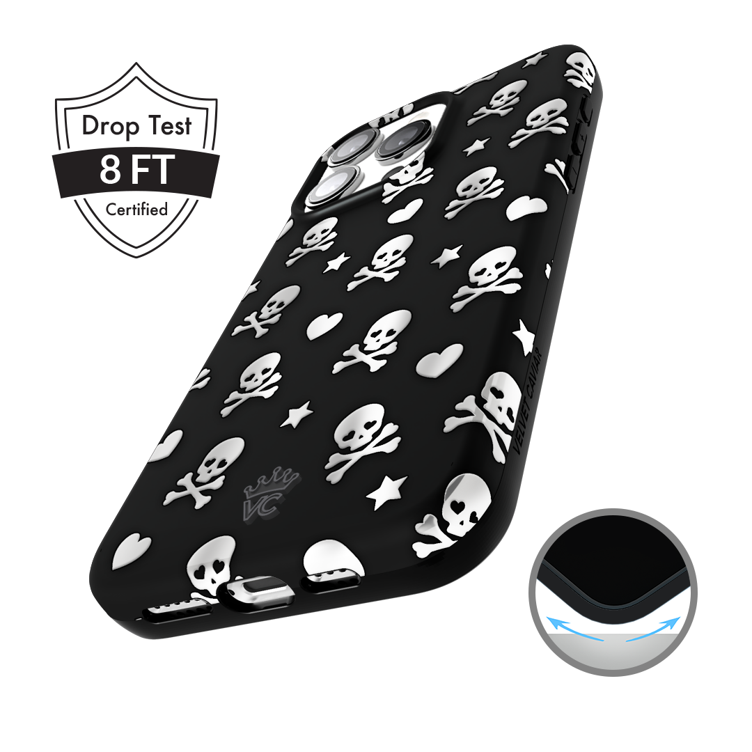 Stylish Chrome Skulls iPhone Case - Trendy Protective Cover for iPhone [Model] - Perfect for Everyday Use, Parties & Gifts