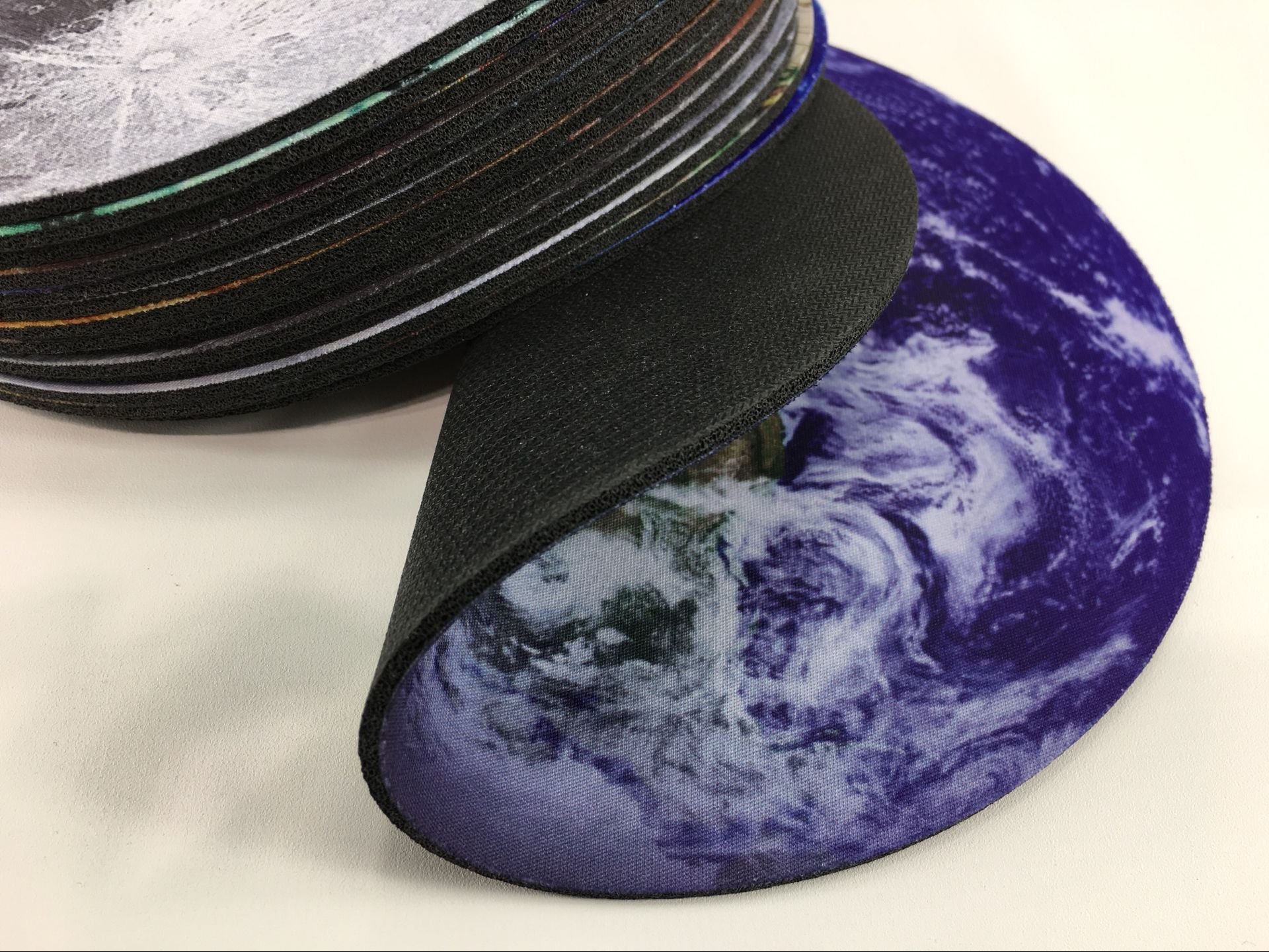 Premium Blue Marble Texture Round Mouse Pad - Non-Slip Rubber Base for Gaming & Office Use - Smooth Tracking & Comfortable Wrist Support - Perfect for PC, Laptop & Workstation Setup