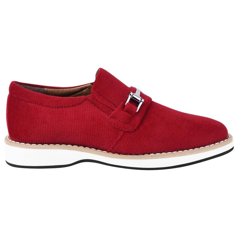 LIBERTYZENO Boys Velvet Dress Loafers - Kids Slip-On Buckle Shoes for Easter, School & Special Occasions | Comfortable & Stylish Formal Footwear