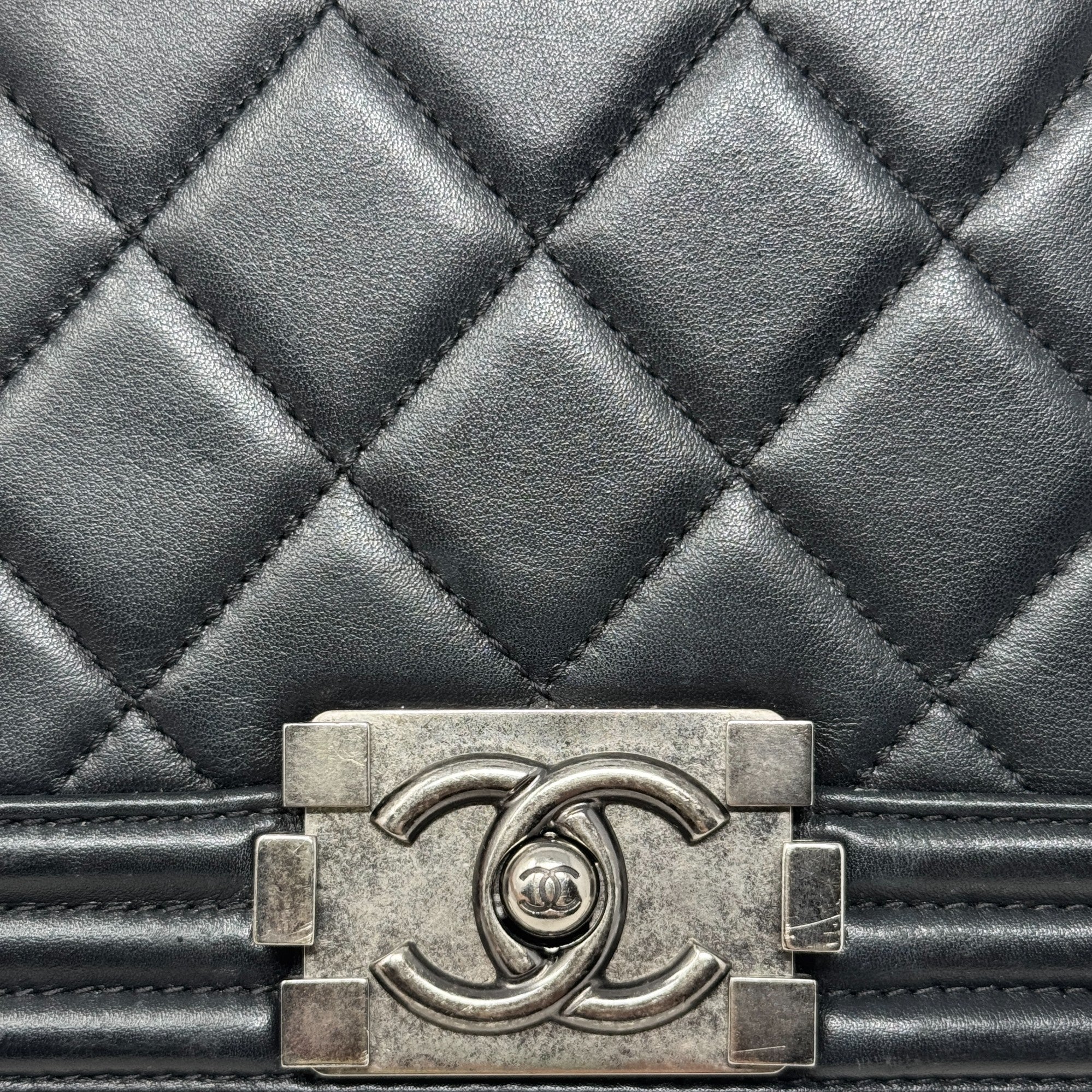 Chanel Black Large Boy Bag - Luxury Designer Handbag for Women | Perfect for Evening Events, Parties & Special Occasions