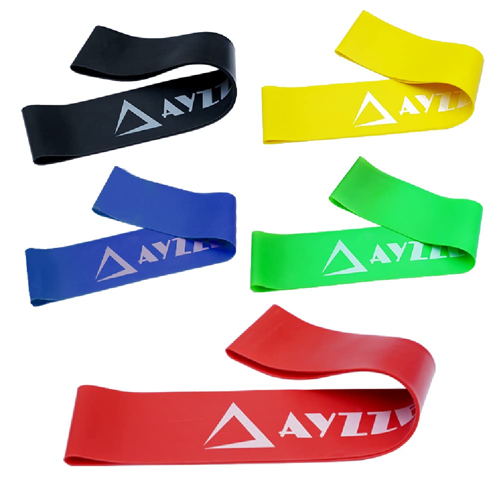 Premium Resistance Loop Bands Set of 5 - Strength Training, Physical Therapy, Yoga & Pilates Workout Bands for Home Gym, Muscle Toning, Glutes & Abs Exercise - Ideal for Rehabilitation, Stretching & Fitness Training