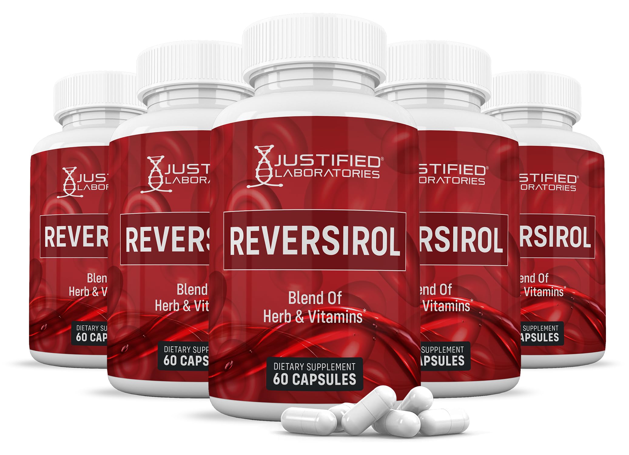 Reversirol Advanced Formula 620MG Supplement (300 Capsules, 5 Pack) - Supports Joint Health & Mobility for Active Adults & Seniors