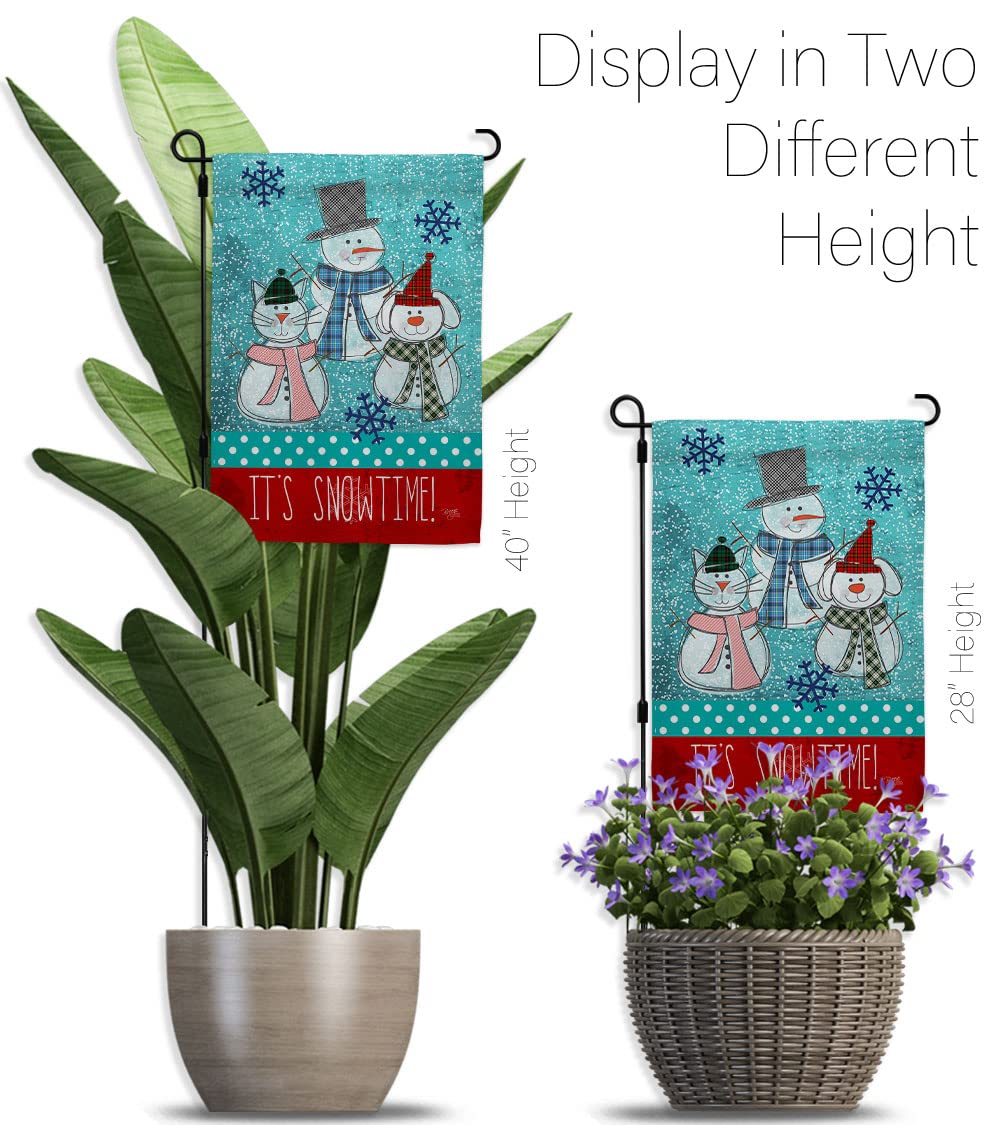 Winter Wonderland Decorative Banner Pole & Garden Flag Set 13x18.5in - Outdoor Holiday Decor