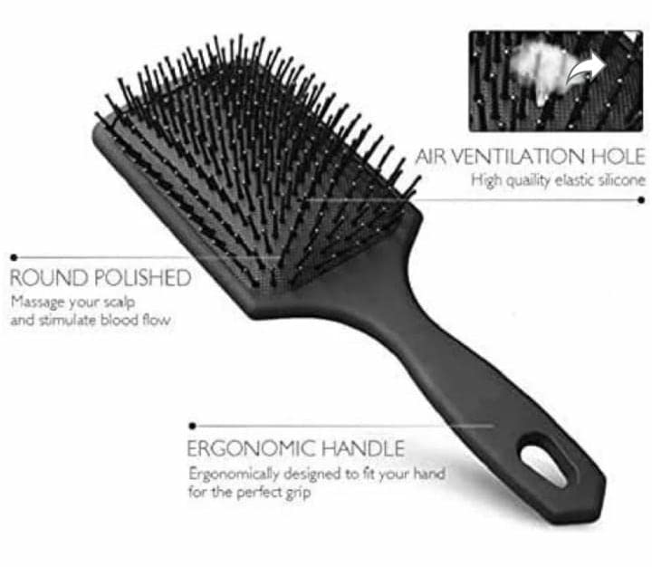 V.RCOSMETIC Large Paddle Hair Brush for Detangling & Styling - Professional Salon Quality Hairbrush for Thick, Long & Curly Hair - Perfect for Home, Travel & Salon Use