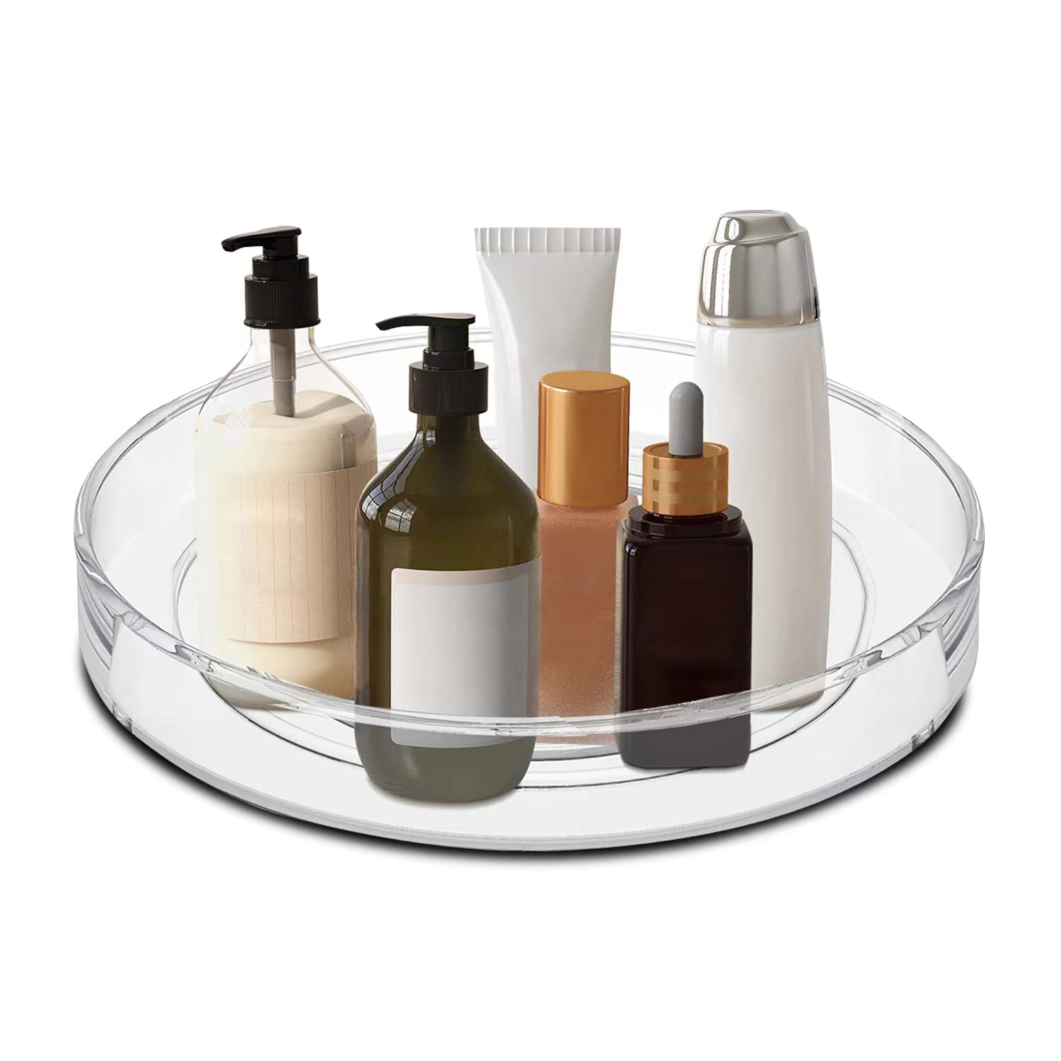 VAEHOLD 12-Inch Lazy Susan Turntable Organizer - Spice Rack for Kitchen Cabinet, Decorative Tray for Fruits & Snacks - Pantry, Bathroom & Cosmetic Storage Solution - Perfect for Farmhouse Style & Small Space Organization