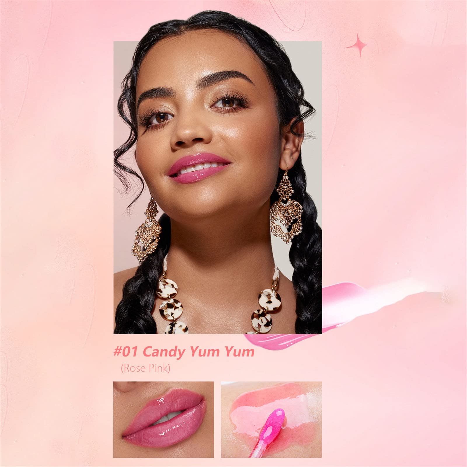 **Plumping Lip Gloss for Fuller Lips – 4.5ml Hydrating Lip Enhancer with Collagen, Reduces Fine Lines & Moisturizes – Women’s Beauty Essential for Day & Night Wear**    *(Use: Perfect for daily hydration, date nights, or enhancing your natural lip shape for a glamorous look.)*
