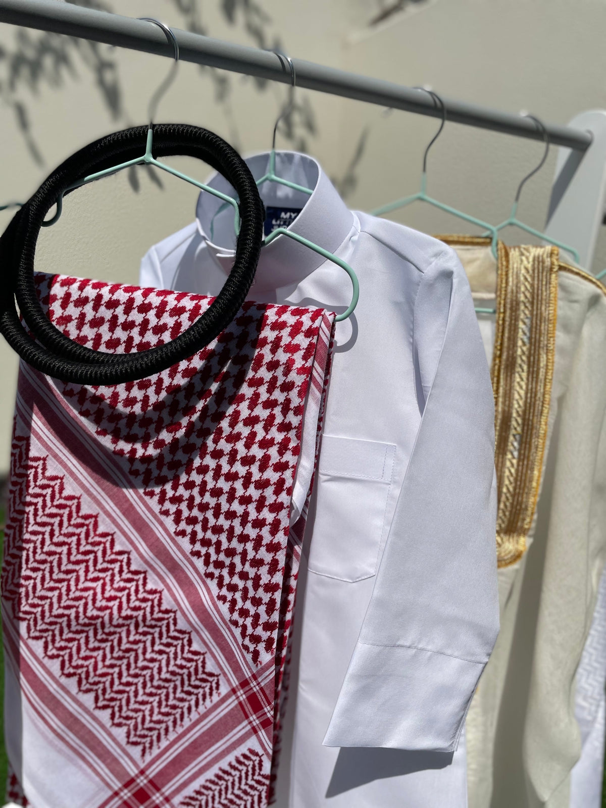 Prestige Baby Boy Thobe Gift Set - Cream Bisht for 0-12 Months | 5-Piece Outfit for Newborns, Eid, and Special Occasions
