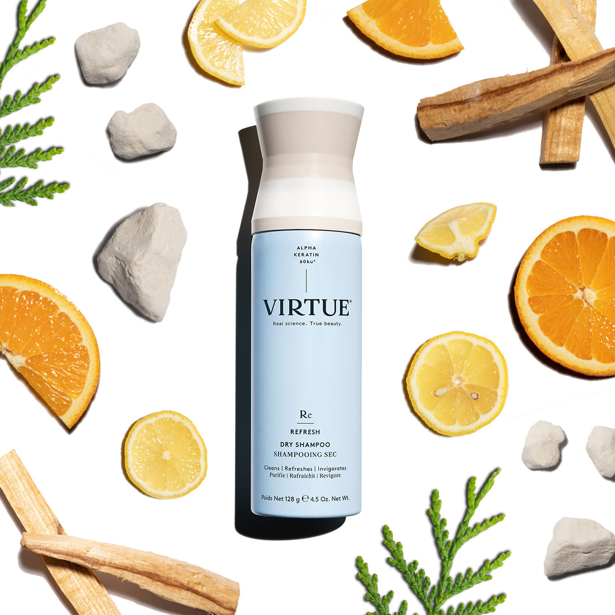 Virtue Dry Shampoo for All Hair Types - Volumizing & Refreshing Hair Care (Spring 2022 Collection) | Perfect for Travel, Gym & Quick Hair Refresh