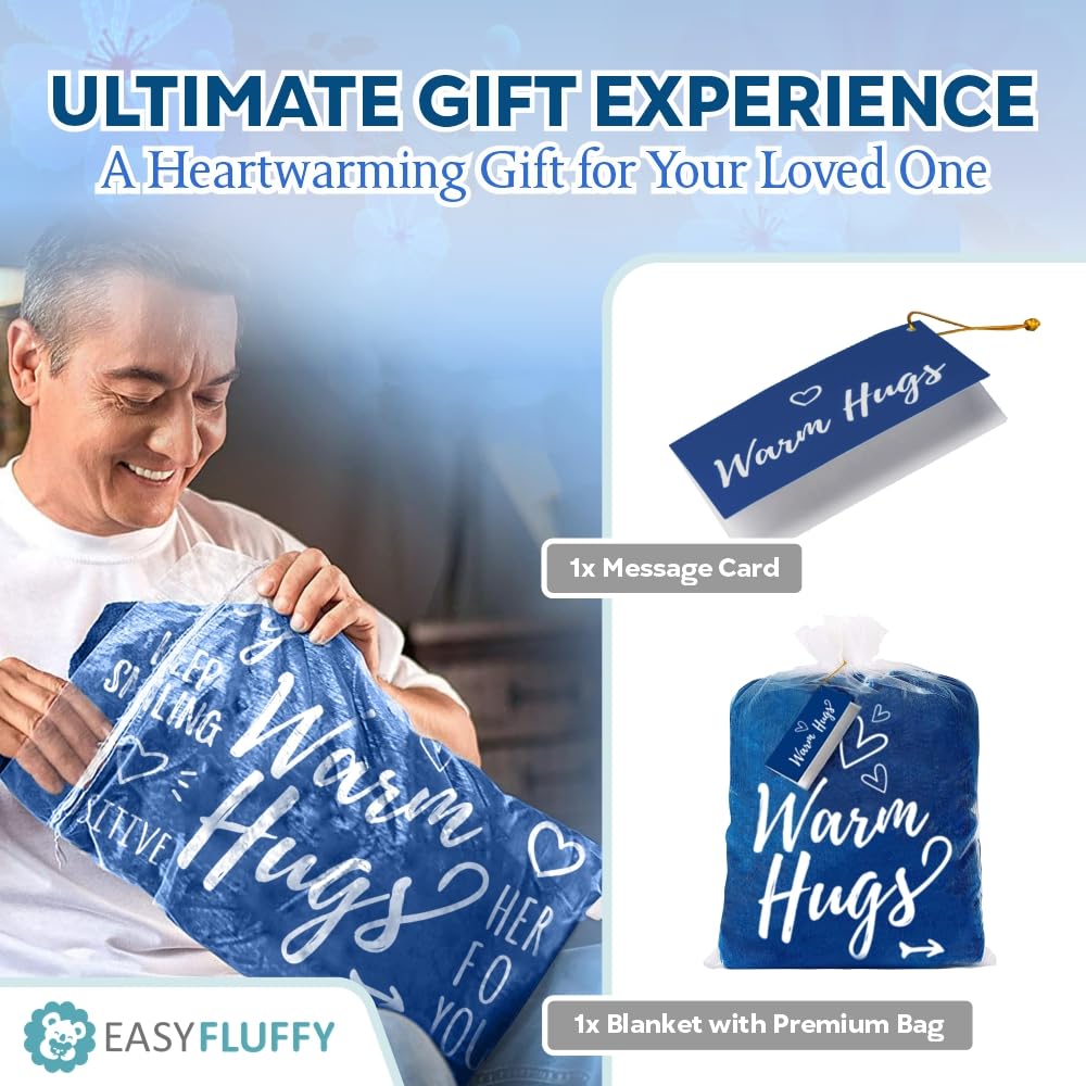 Healing Blanket for Men & Women - Ultra Soft Comfort Blanket with Inspirational Quotes - Perfect Get Well Soon Gift for Surgery Recovery, Chemotherapy Patients & Tough Times - 50