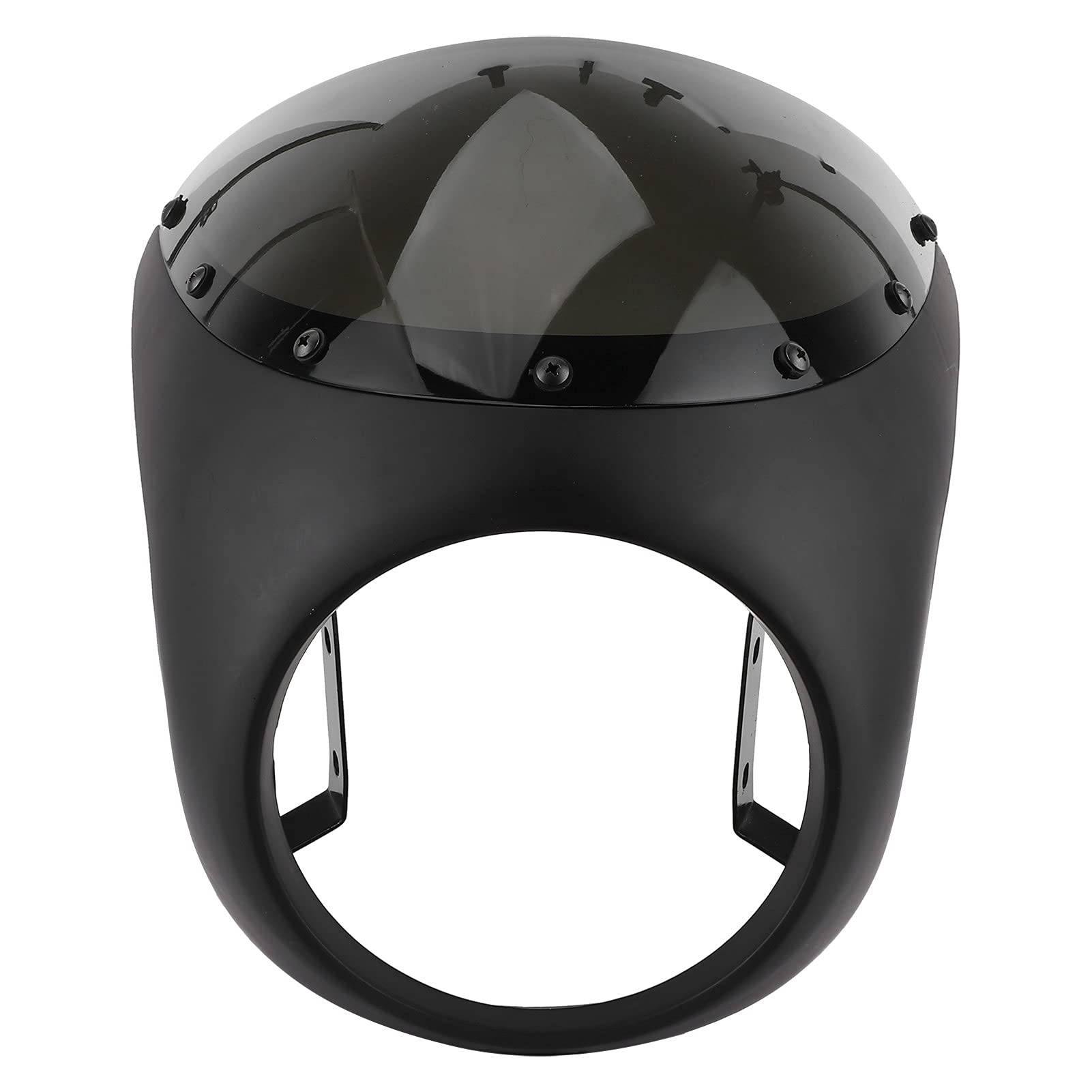 7in Motorcycle Headlight Fairing Windshield - Matte Black for Wind Protection & Style