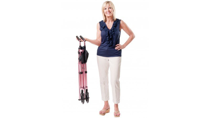 Foldable Mobility Cane - Lightweight Adjustable Walking Stick for Seniors & Adults - Regal Rose - Perfect for Travel, Hiking, and Everyday Support