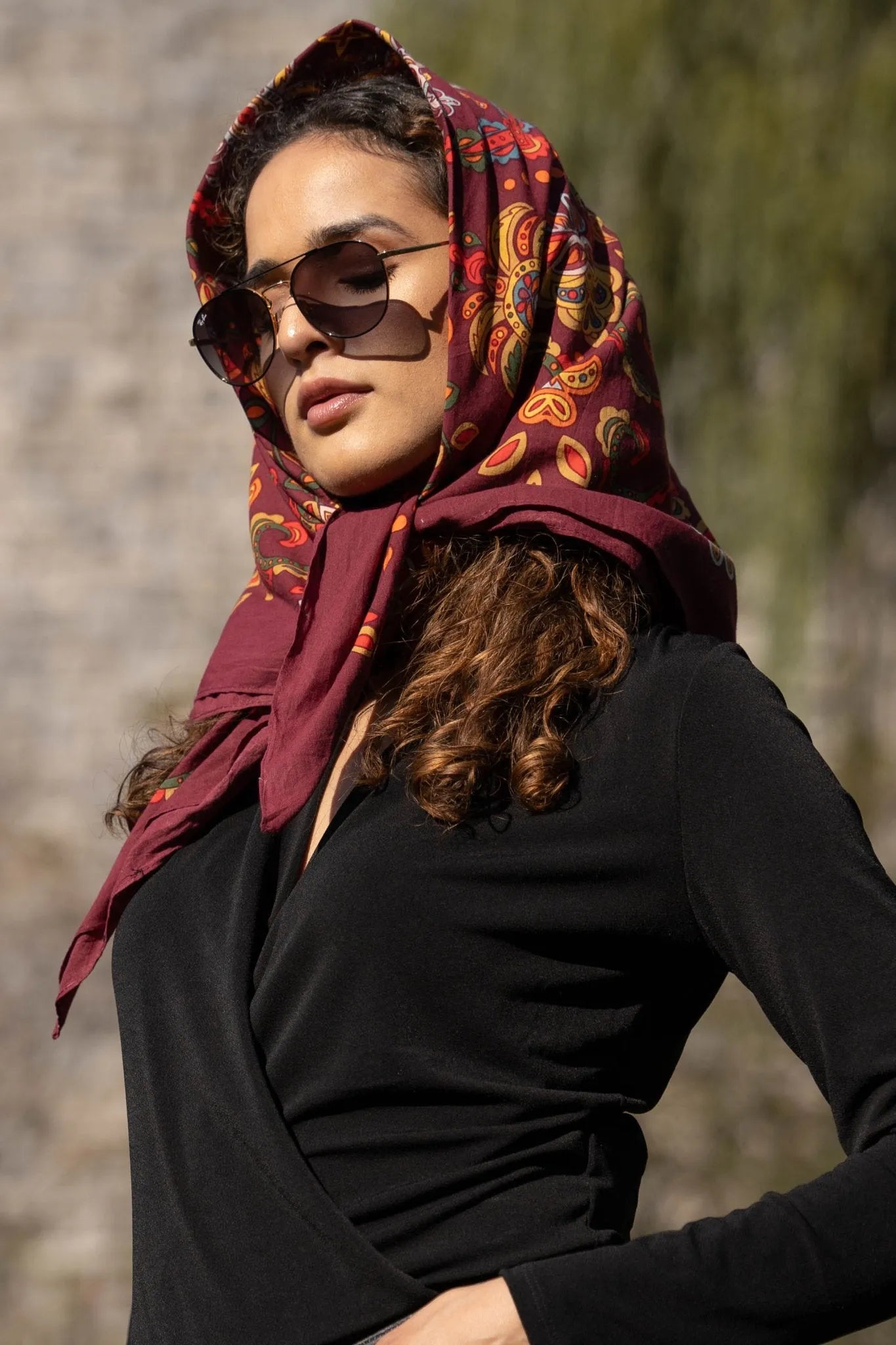 Premium Cotton Bandana - Oversized Soft & Breathable Fashion Scarf for Women & Men - Perfect for Outdoor Activities, Sports, and Everyday Style