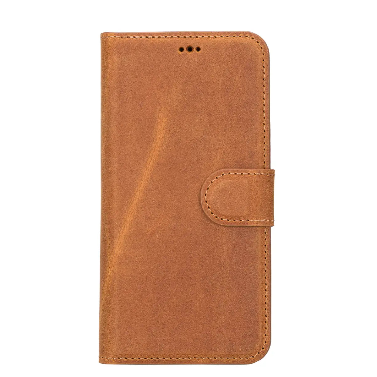 Premium Camel Brown Leather Wallet Case for iPhone 14 Pro - Slim Protective Phone Cover with Card Slots | Perfect for Everyday Use, Travel & Business