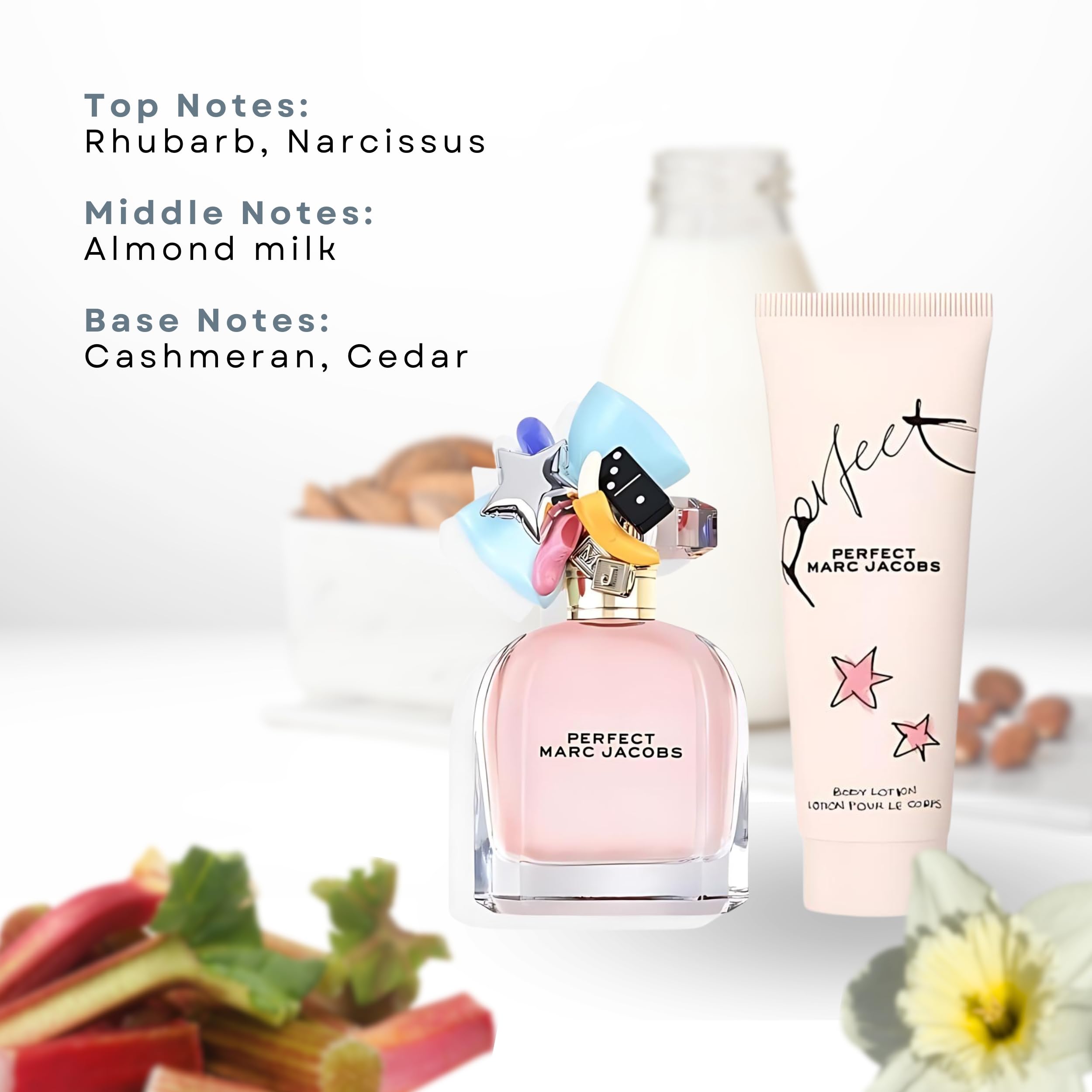 Marc Jacobs Perfect Perfume for Women - Eau de Parfum Gift Set with Travel Spray & Body Lotion | Birthday, Anniversary & Valentine's Day Present for Her