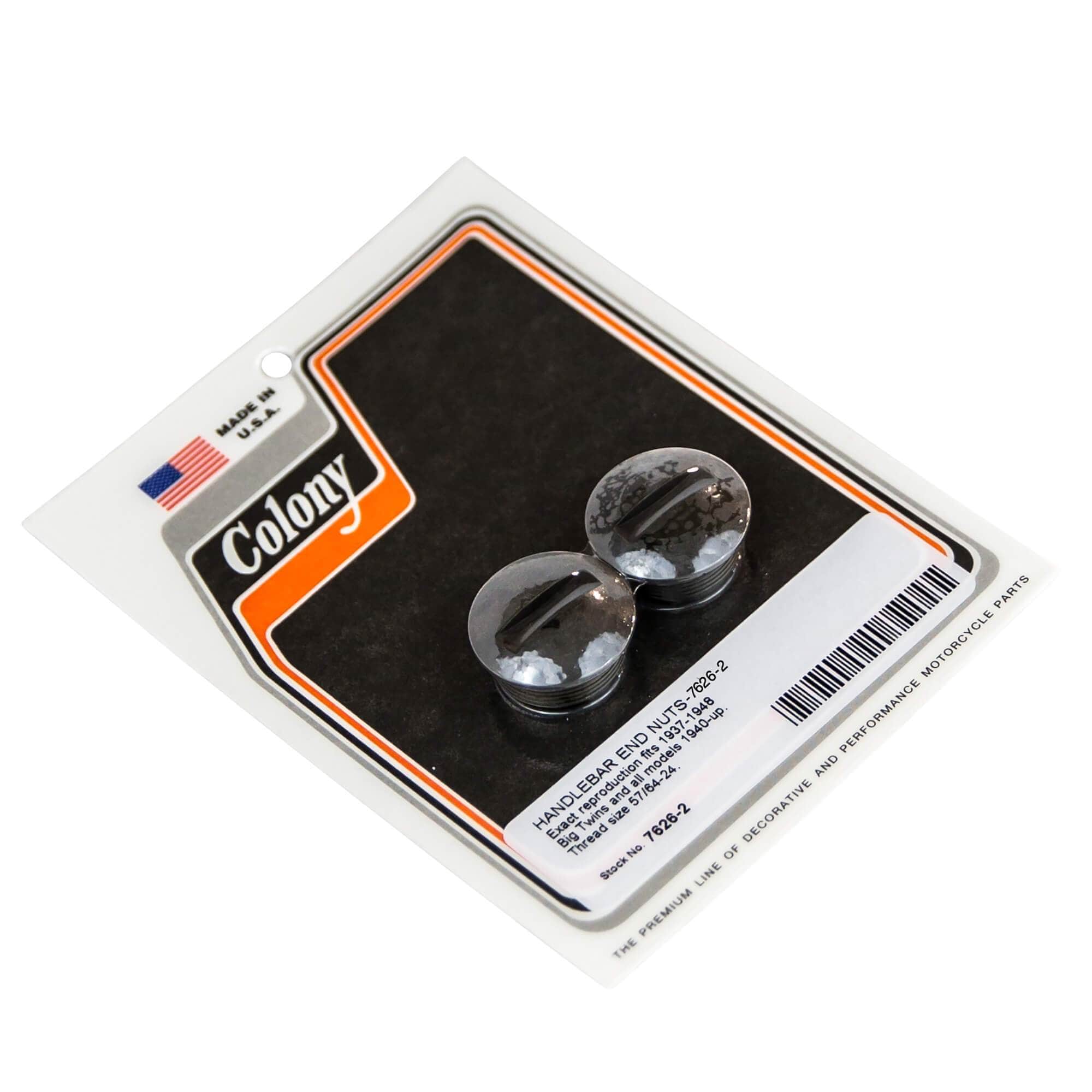 2 Handlebar End Nuts for 1937-1948 Harley Davidson Motorcycles - Compatible with All Models 1940 & Up - Durable Chrome Plated Replacement Parts for Vintage Bike Restoration & Custom Builds