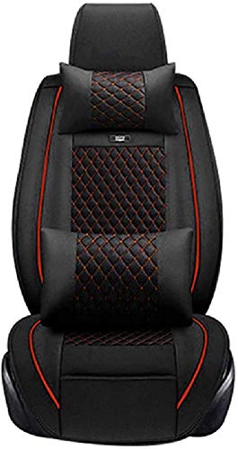 Surekit Premium PU Leather Car Seat Cover for Toyota Avalon 2000-2020 - 5-Seat Luxury Cushion Protector Set (Black & Red) - Perfect for Daily Commuting, Road Trips & Vehicle Interior Protection