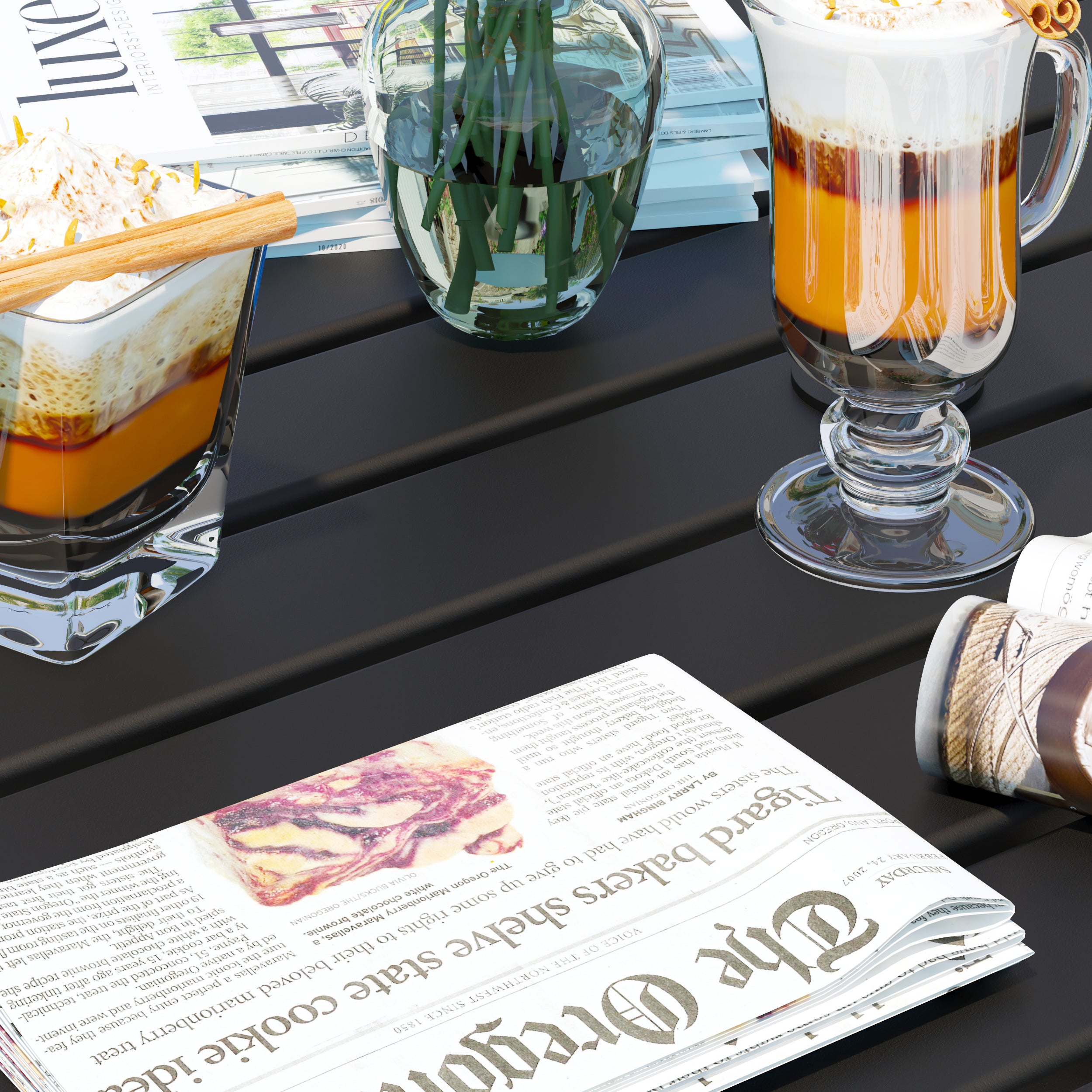 Round Outdoor Side Table - Durable Patio End Table for Garden, Poolside & Balcony - Perfect for Drinks, Books & Decor