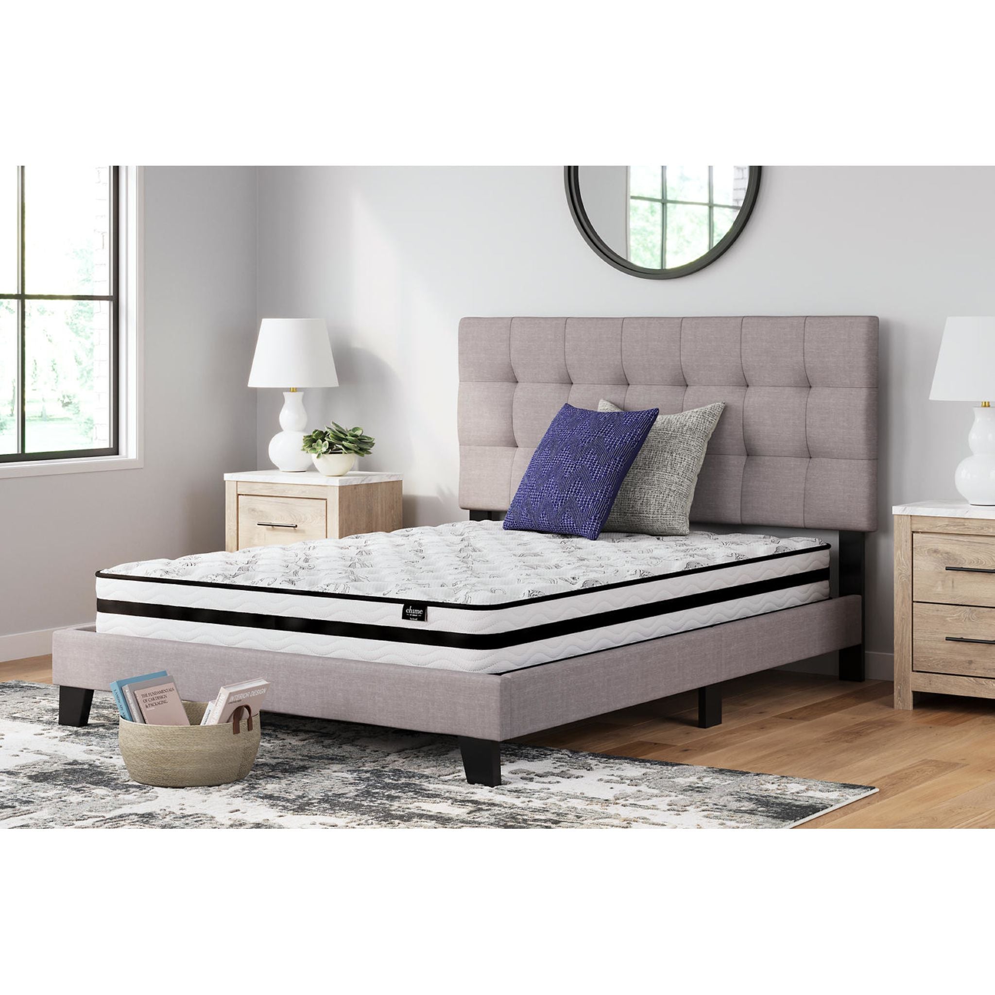 Ashley 8 Inch Twin Size Chime Innerspring Mattress for Kids & Teens - Supportive Bed for Guest Rooms, Dormitories & Daybeds