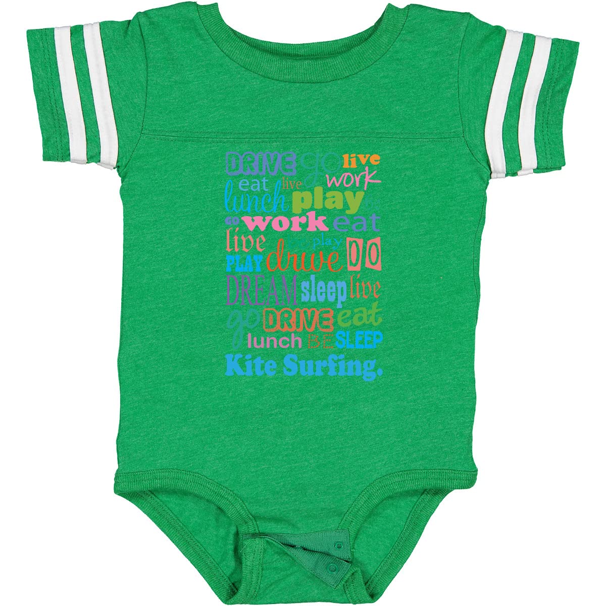 Inktastic Live Dream Kite Surfing Baby Bodysuit - Cute & Comfortable Infant Onesie for Boys & Girls - Perfect for Beach, Surfing & Outdoor Adventures
