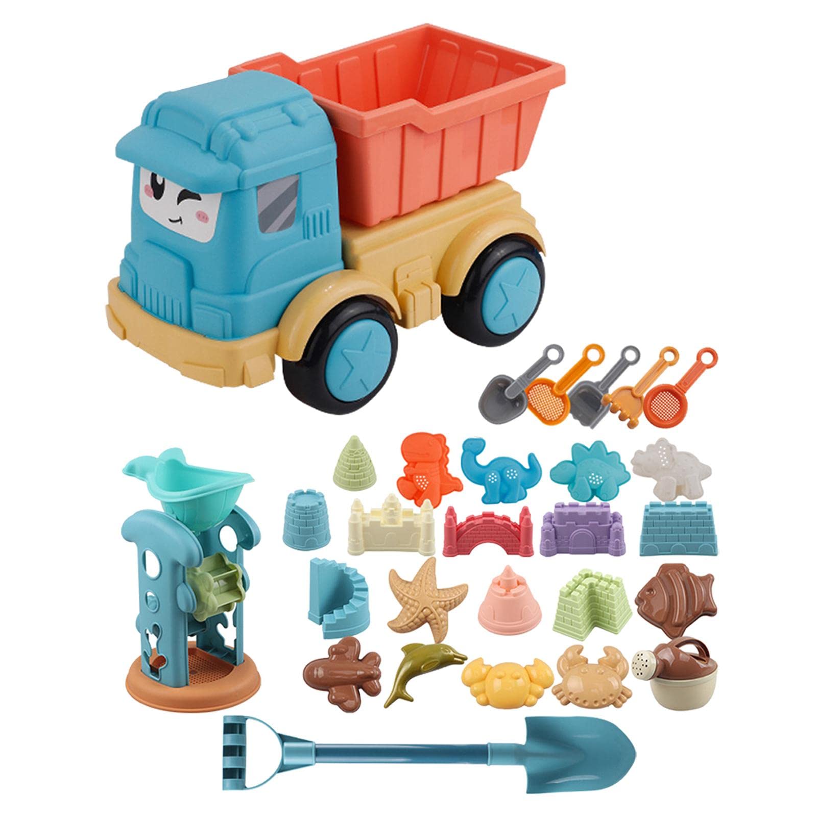 DYNWAVE 28-Piece Kids Beach Toys Set - Sand Play Kit with Large Storage Trunk for Boys & Girls | Perfect for Beach, Sandbox & Outdoor Play | Great Birthday Gift for Toddlers & Children