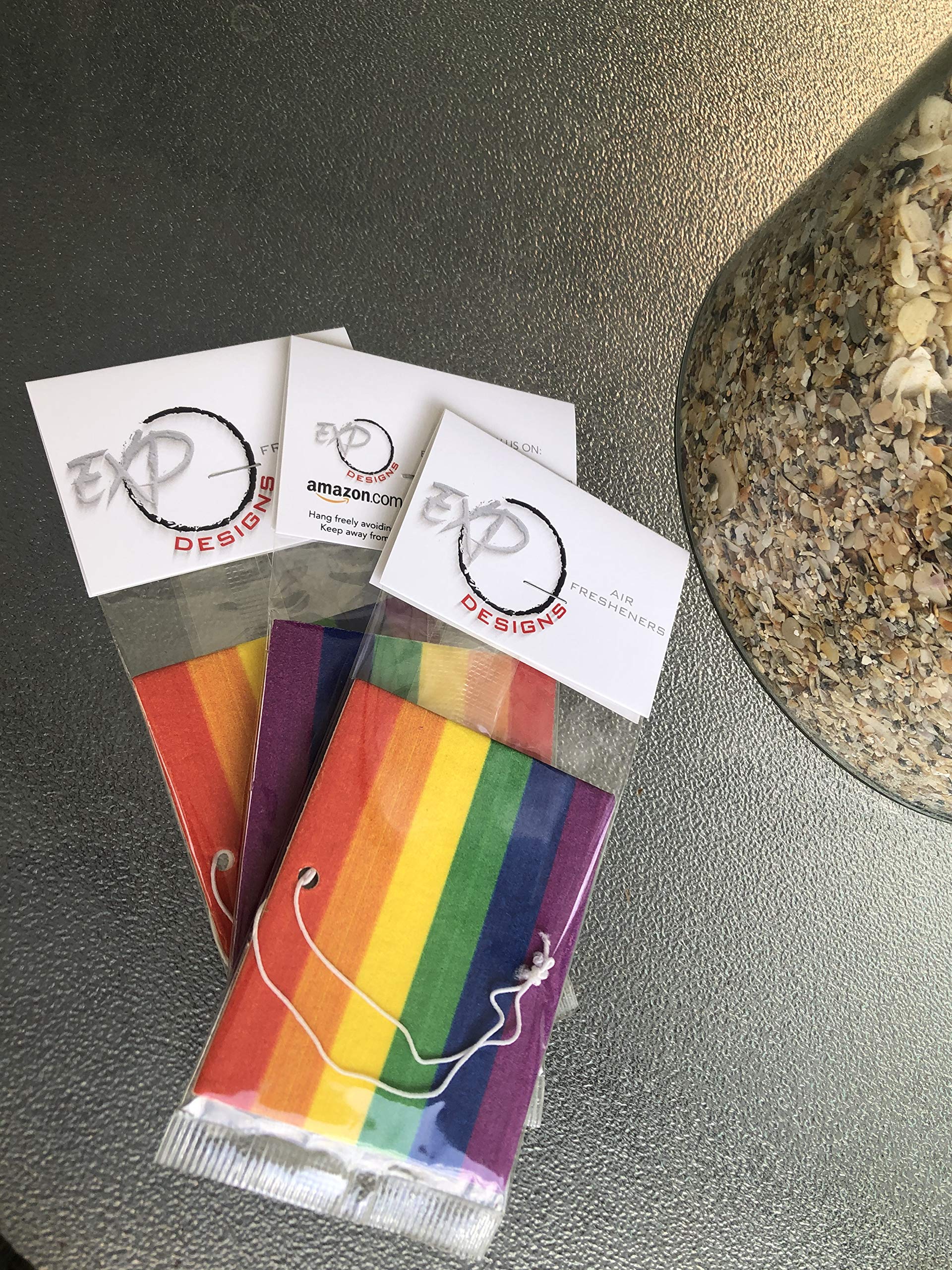 LGBT Pride Flag Car Air Freshener - Rainbow Scented Hanging Decor for LGBTQ+ Supporters | Perfect for Cars, Offices & Pride Events