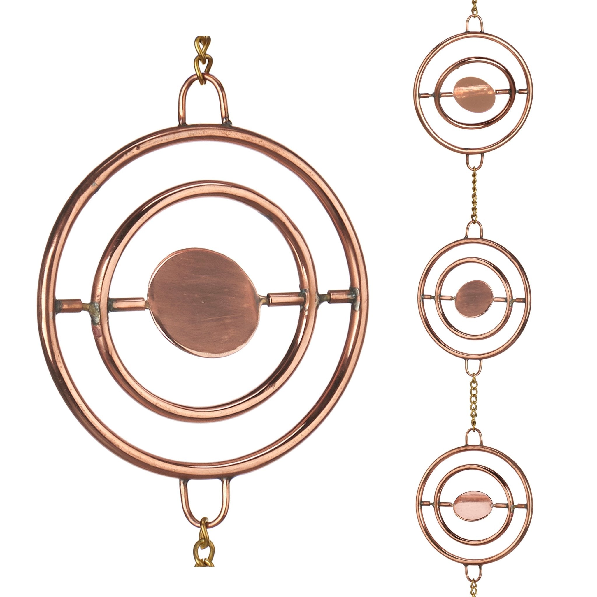 Stellar Rain Chain 8.5 ft with 13 Large Decorative Figures - Perfect for Garden Waterfalls, Patio Drainage & Outdoor Home Decor