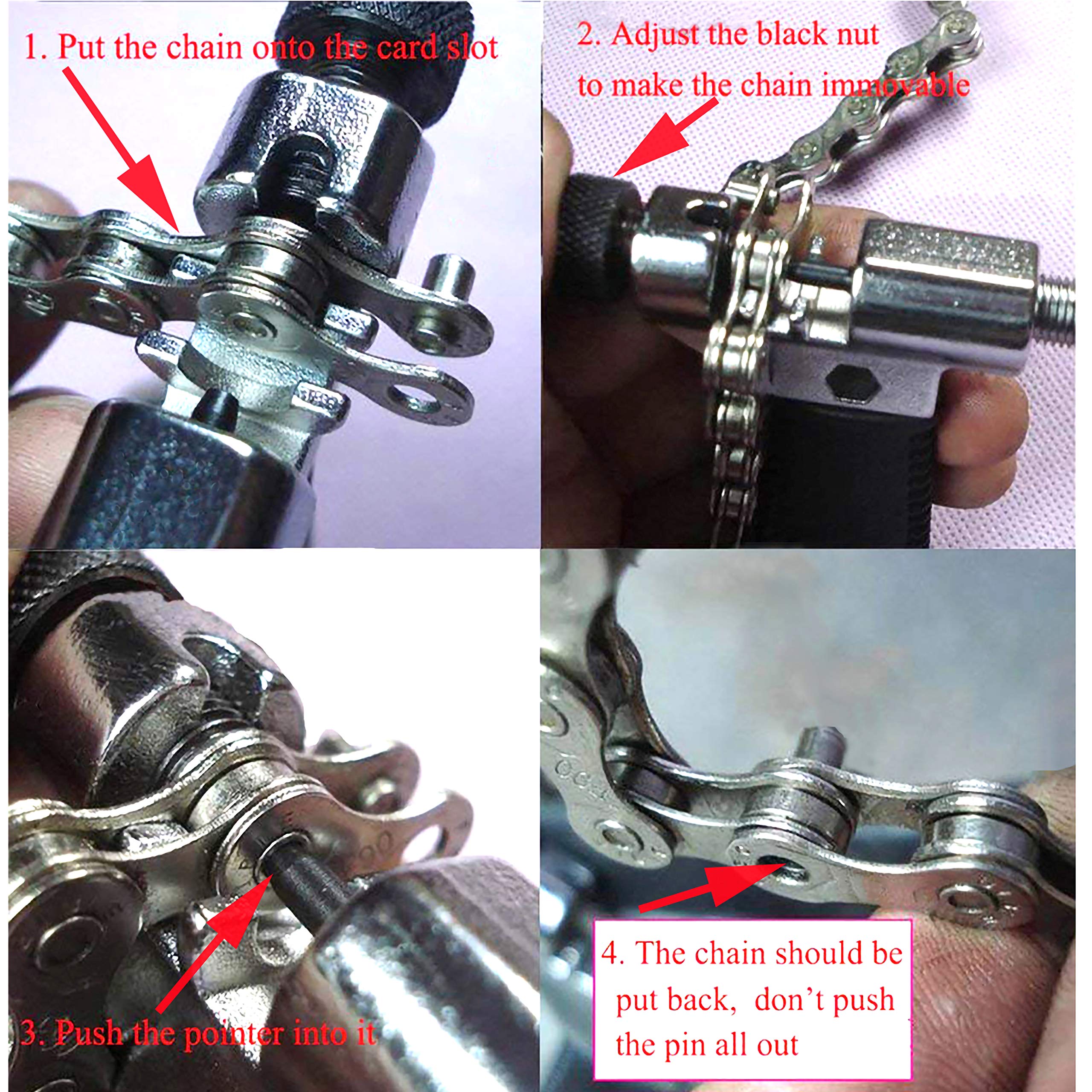 KEWAYO Bike Chain Repair Tool Kit with Chain Breaker & Link Plier - Professional Bicycle Chain Removal & Installation Tool for Mountain, Road & BMX Bikes - Perfect for Home Repairs & On-the-Go Fixes