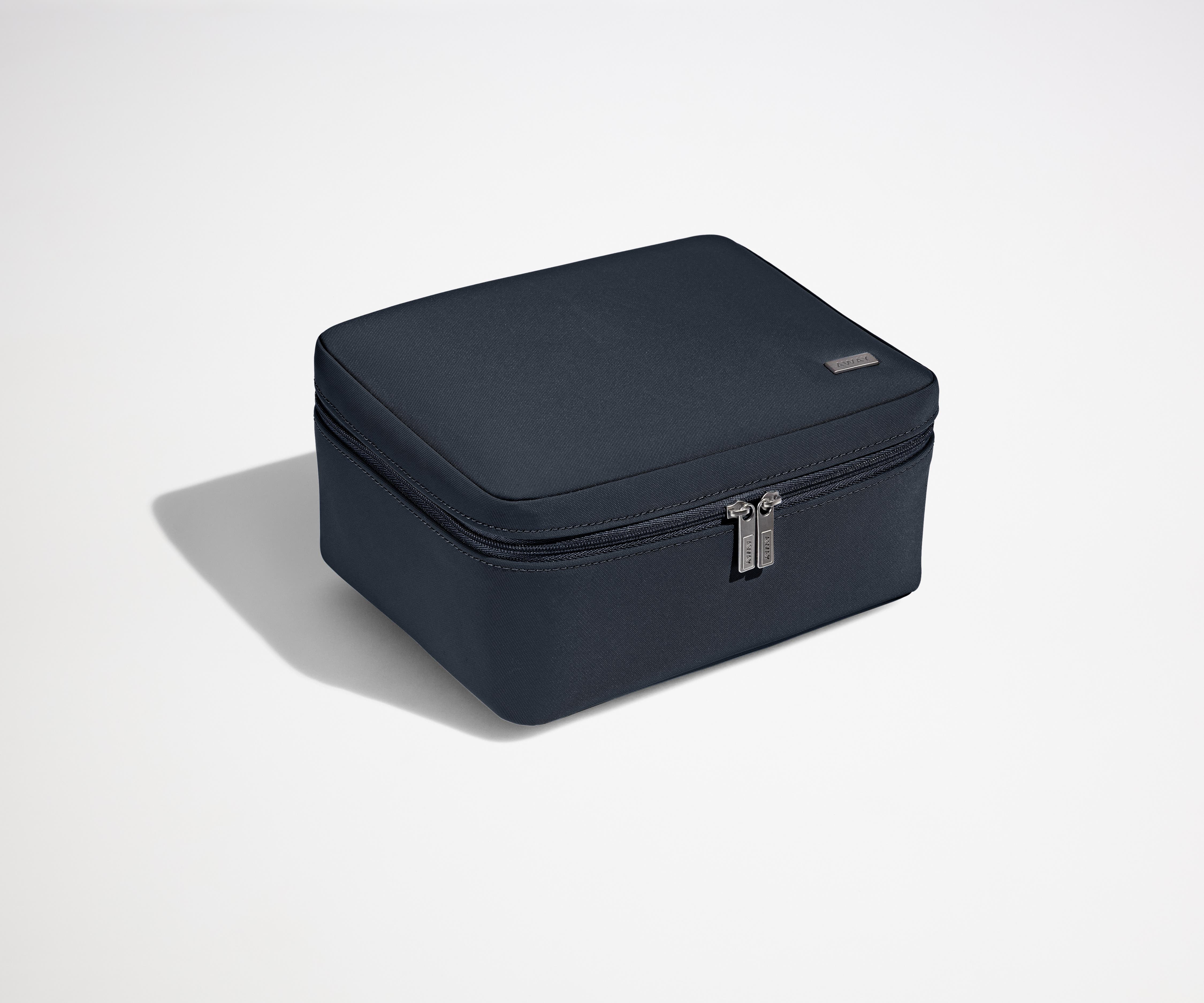 Premium Navy Blue Cosmetic Bag for Women - Travel Makeup Organizer with Multiple Pockets | Perfect for Travel, Gym & Daily Essentials Storage