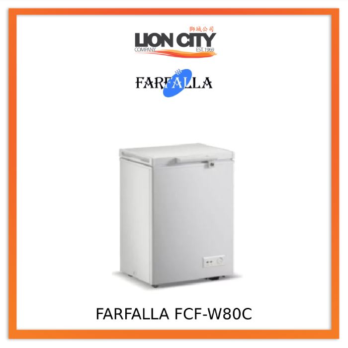Farfalla FCF W80C 80L Dual Function Chest Freezer - Energy Efficient Upright & Horizontal Deep Freezer for Home, Garage, or Restaurant Use