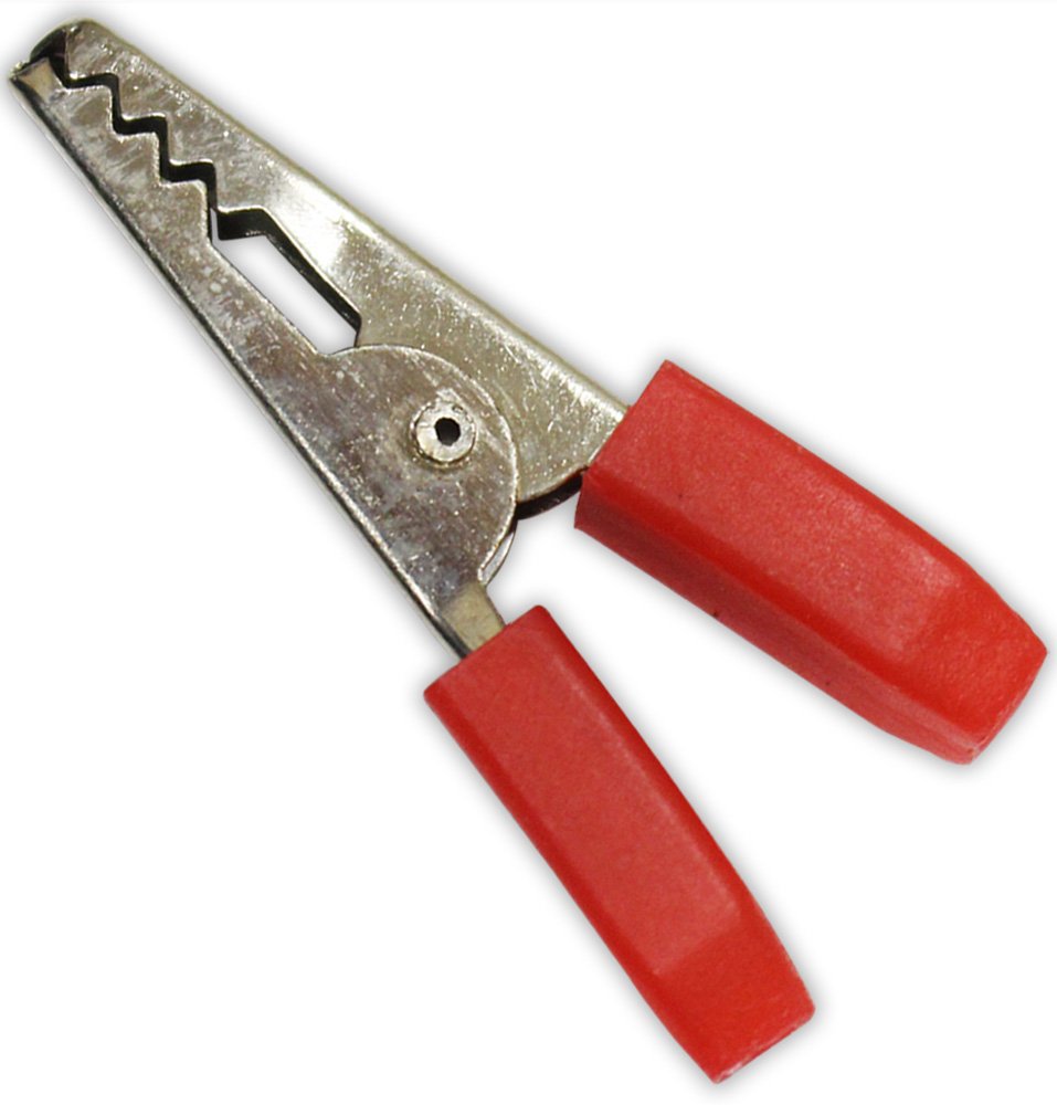 24-Piece Alligator Clips Set with Double-Sided Red PVC Coating - #3 Size Tiny Teeth for Secure Grip - Perfect for Electronics, Circuit Testing, DIY Projects & Science Experiments - Ideal for Battery Clips, Jumper Wires & Electrical Connections