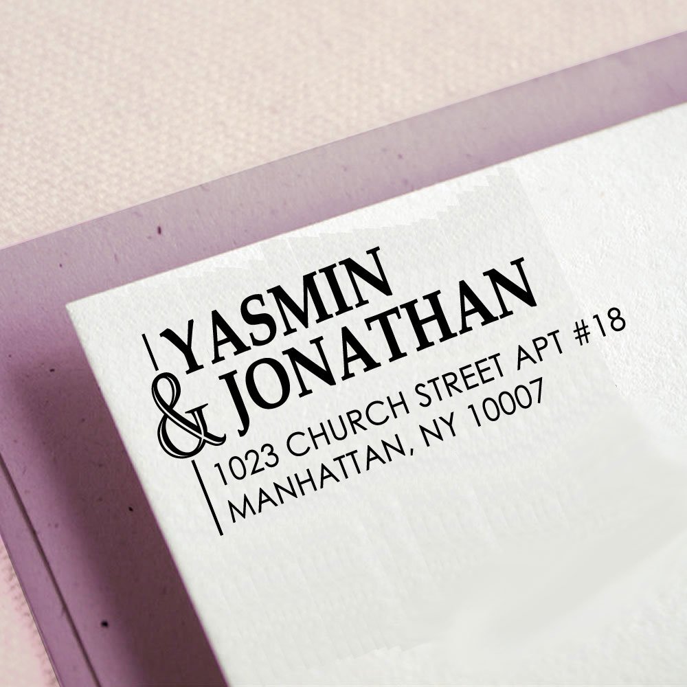 Custom Self-Inking Rubber Stamp - Personalized Family Return Address Stamp for Wedding Invitations, Thank You Cards & Envelopes | Perfect Wedding Gift & Home Office Essential