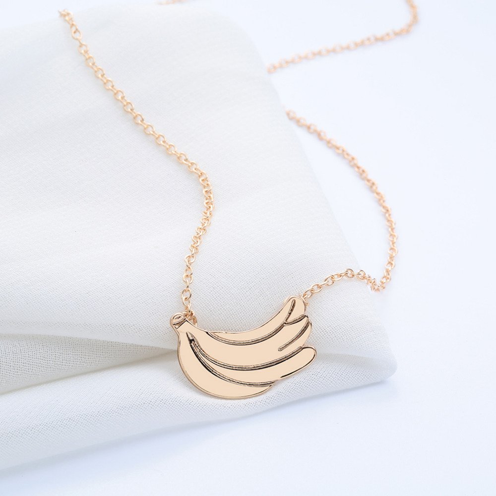 NOUMANDA Creative Banana Necklace - Fun Food Jewelry for Women, Unique Fruit Pendant Gift - Perfect for Costume Parties, Themed Events & Fun Fashion Accessories