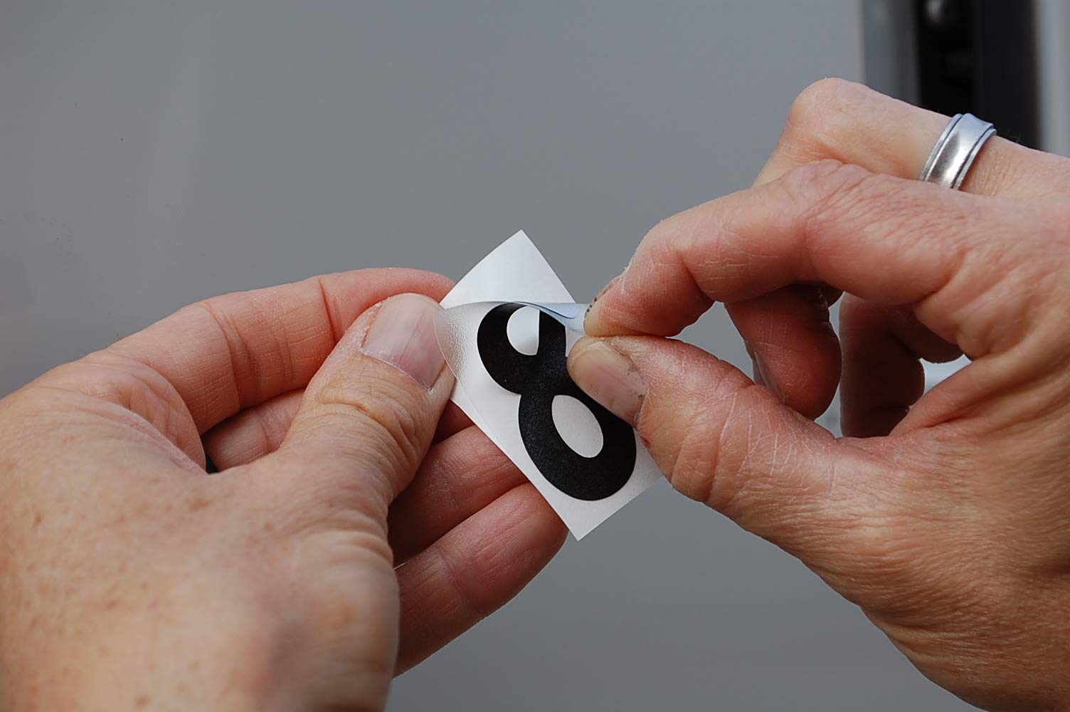 Reflective Black Vinyl Number Stickers 0-9 (4 Each) - 1