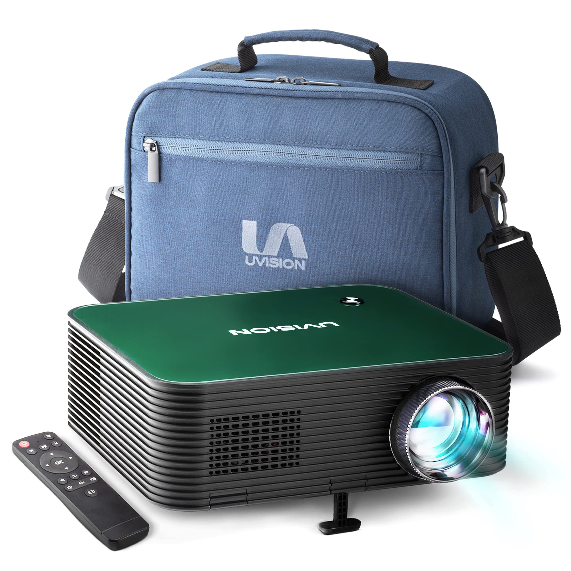 X1 Native 1080P Wireless Projector with Carry Case - Portable Home Theater Projector with Keystone Correction, Dual Speakers & Mounting Options | Compatible with Roku/TV Stick/Laptop/Phone/Tablet/PS5 | Perfect for Outdoor Movies, Home Entertainment & Office Presentations