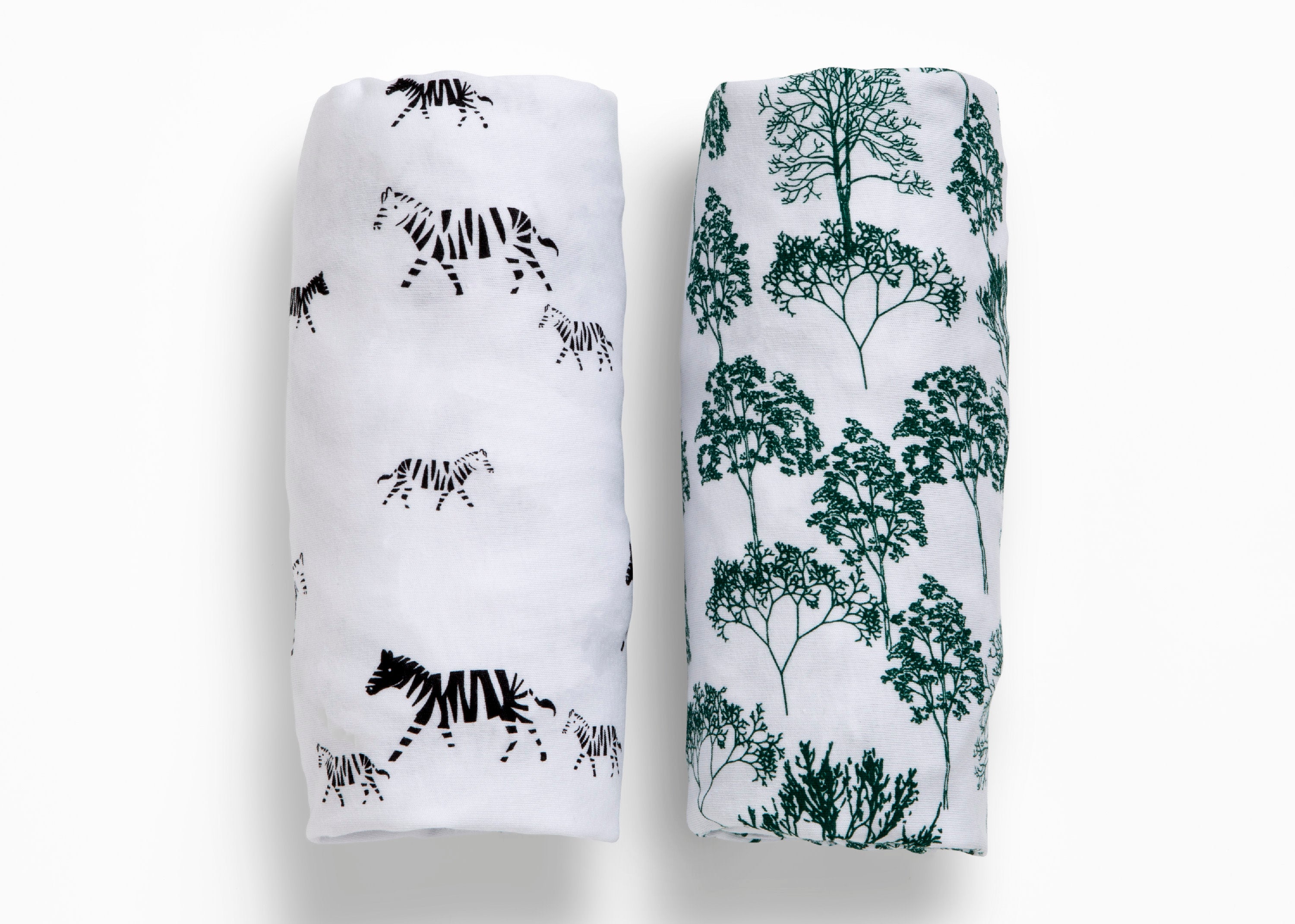 Modern Safari Fitted Crib Sheets 2 Pack - Soft Baby Crib Bedding Set for Nursery, Jungle Theme - Perfect for Newborns, Infants & Toddlers - Ideal for Daycare, Home Nursery & Travel