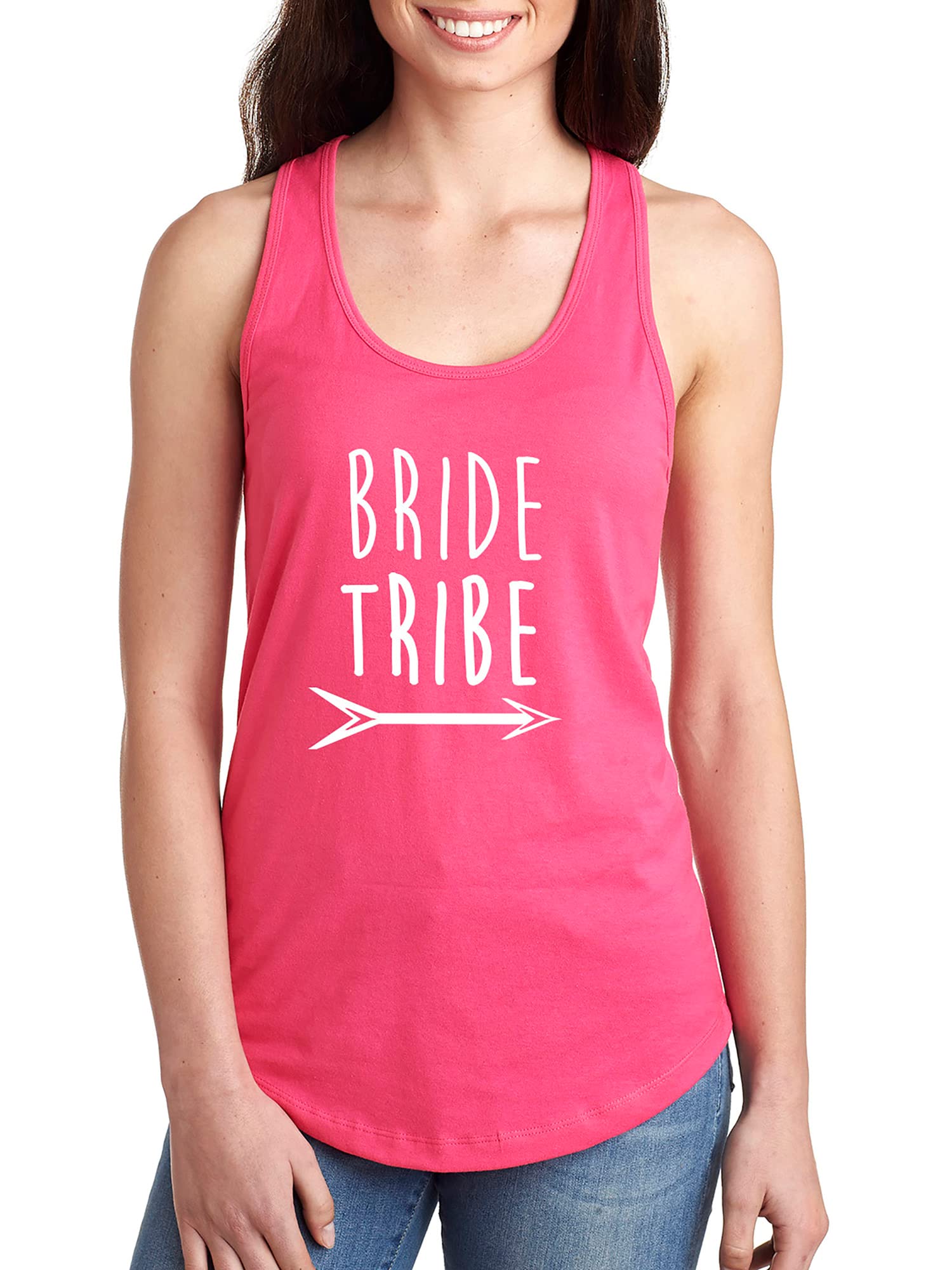 Bride Tribe Arrow Racerback Tank Top - Women's Workout & Bachelorette Party Apparel - Perfect for Yoga, Gym & Bridal Shower Events