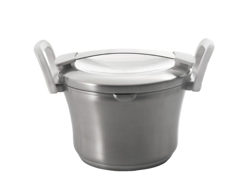 BergHOFF Auriga 8 Stainless Steel Covered Casserole Pot 3.1 Quart (3L) with Glass Lid - Oven & Stovetop Safe for Baking, Stewing & Serving Dishes