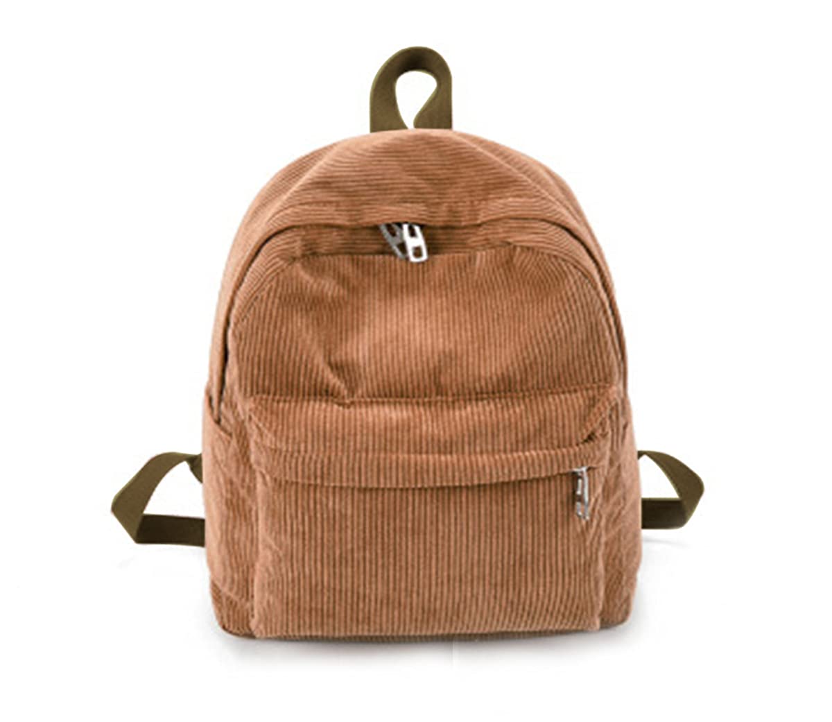 Stylish Women's Corduroy Backpack - Soft & Durable Casual School Bag for Girls, College Students & Travel | Kawaii Mini Backpack Handbag for Everyday Use (Khaki, One Size) - Perfect for School, Work, Shopping & Weekend Outings