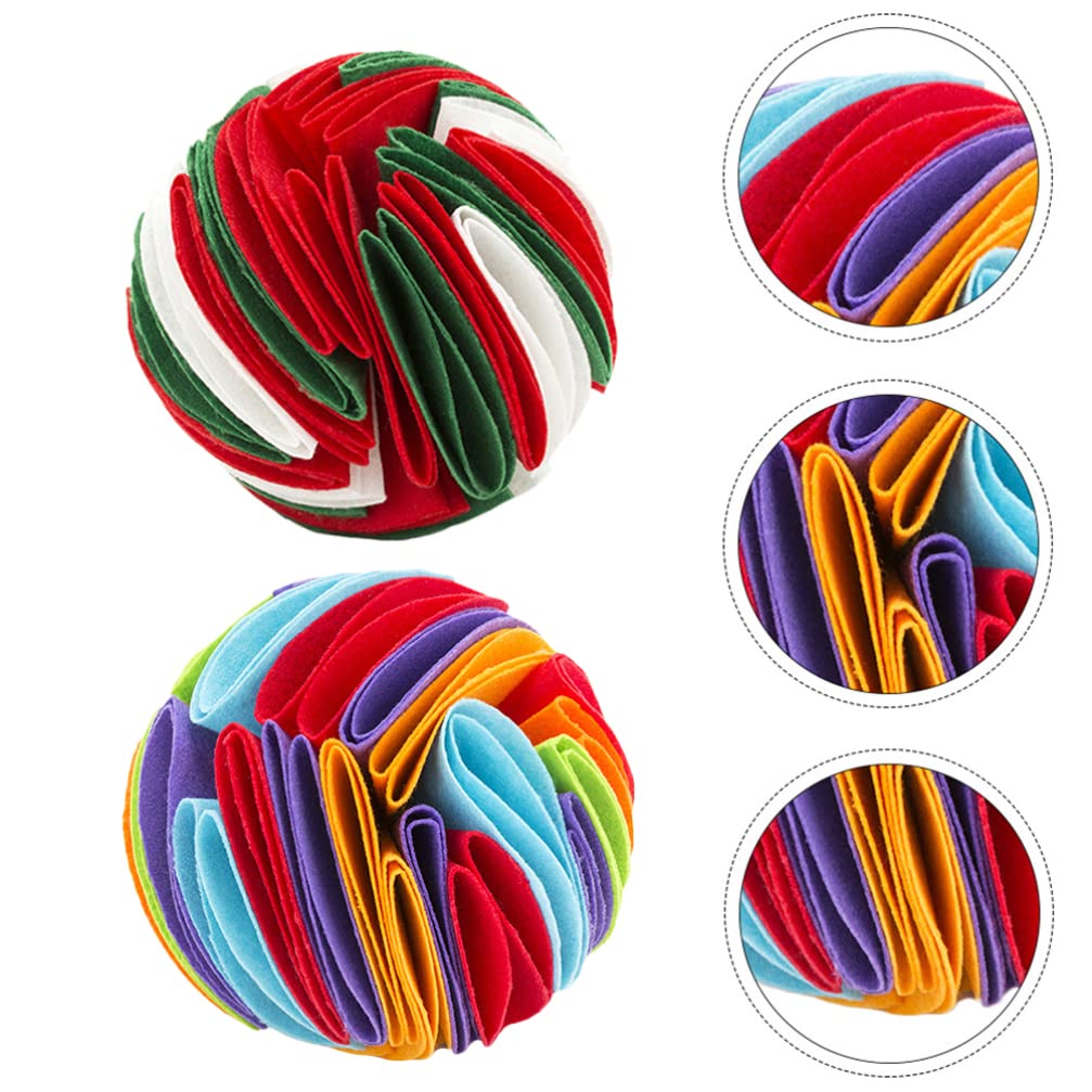 Balacoo 2-Pack Snuffle Ball Dog Toys for Mental Stimulation & Slow Feeding - Interactive Scent Training Puzzle Toy for Dogs & Cats - Perfect for Enrichment, Boredom Relief & Mealtime Fun