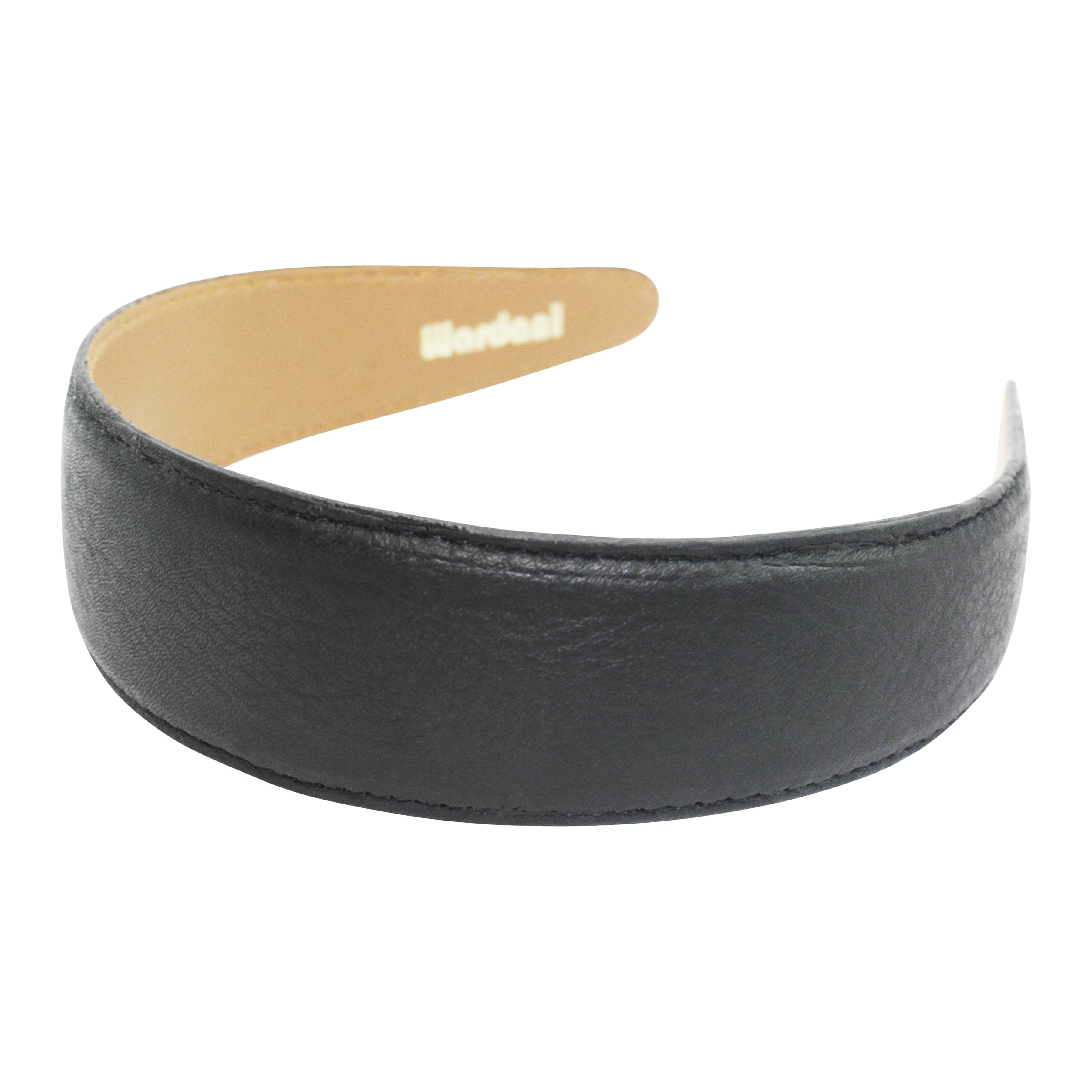 Wardani Grained Pebble Italian Leather Headband 1.5 Inch Wide - Elegant Hair Accessory for Women, Perfect for Weddings, Parties & Everyday Style