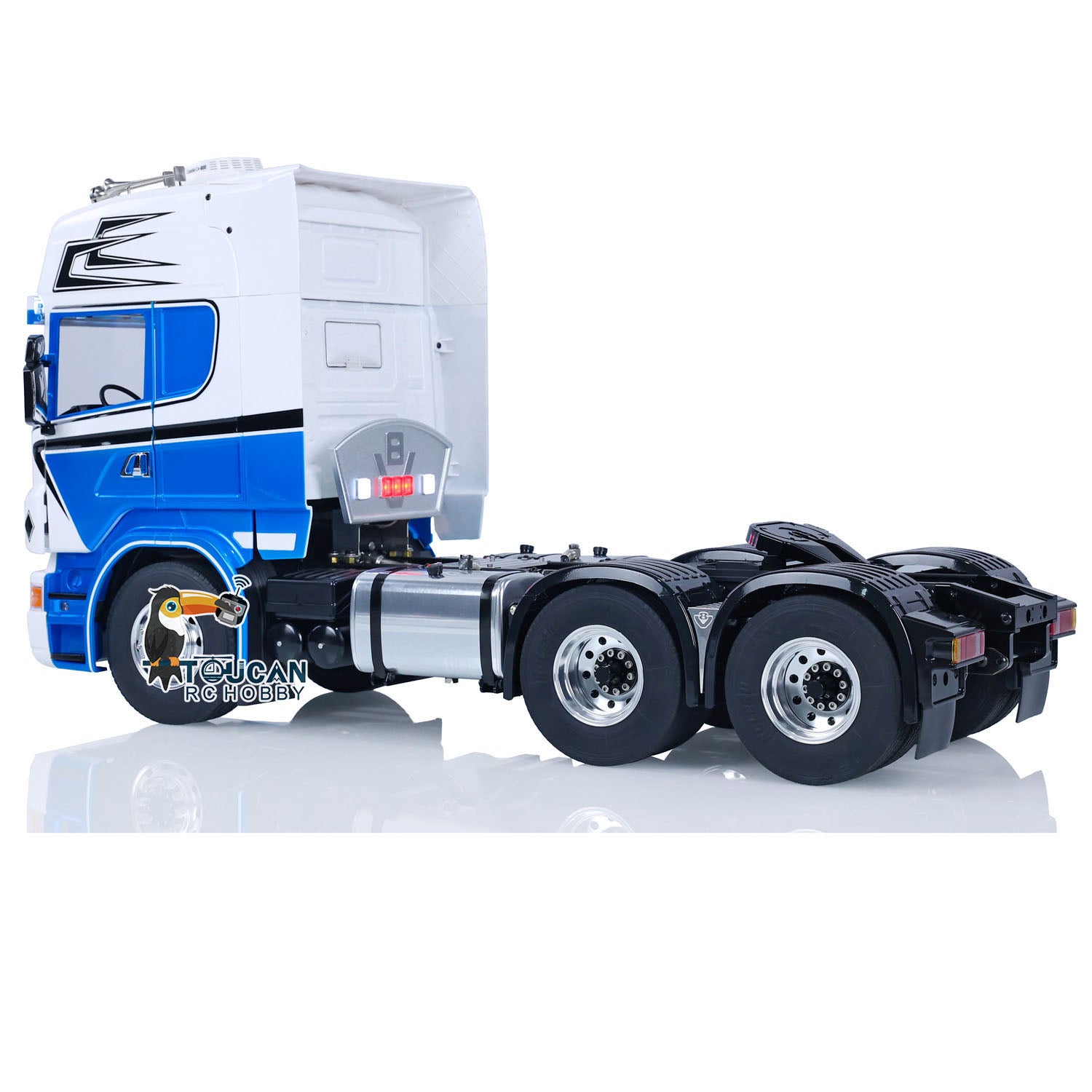 Custom 1/14 Scale LESU 6x6 RC Tractor Truck - Painted & Assembled Radio Control Car with Metal Chassis - Hobby Model with Optional ESC & Servo Motor - Perfect for Off-Road Racing, Crawling & Collector Displays