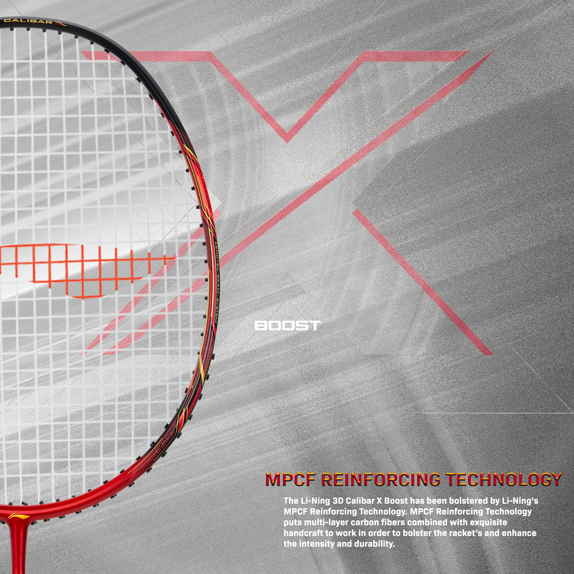 **3D Calibar X Boost Carbon Graphite Tennis Racquet – 83g Lightweight, 30lbs String Tension, Free Full Cover (Red/Black) – Perfect for Competitive Play & Training**