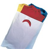 MB-H-15W 1.25 Mil Die Cut Handle Plastic Bags LDPE, 15