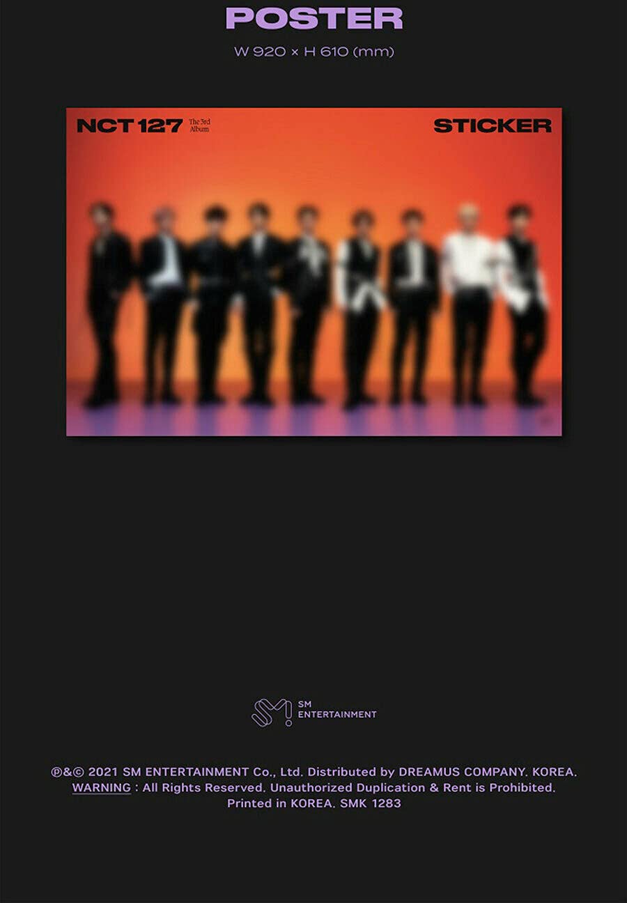 NCT 127 [STICKER] 3rd Album - Limited Edition CD with 72p Photobook, Folded Poster, Stickers & Photo Cards | K-Pop Collectible for Fans | Perfect for Gift Giving & Music Collections